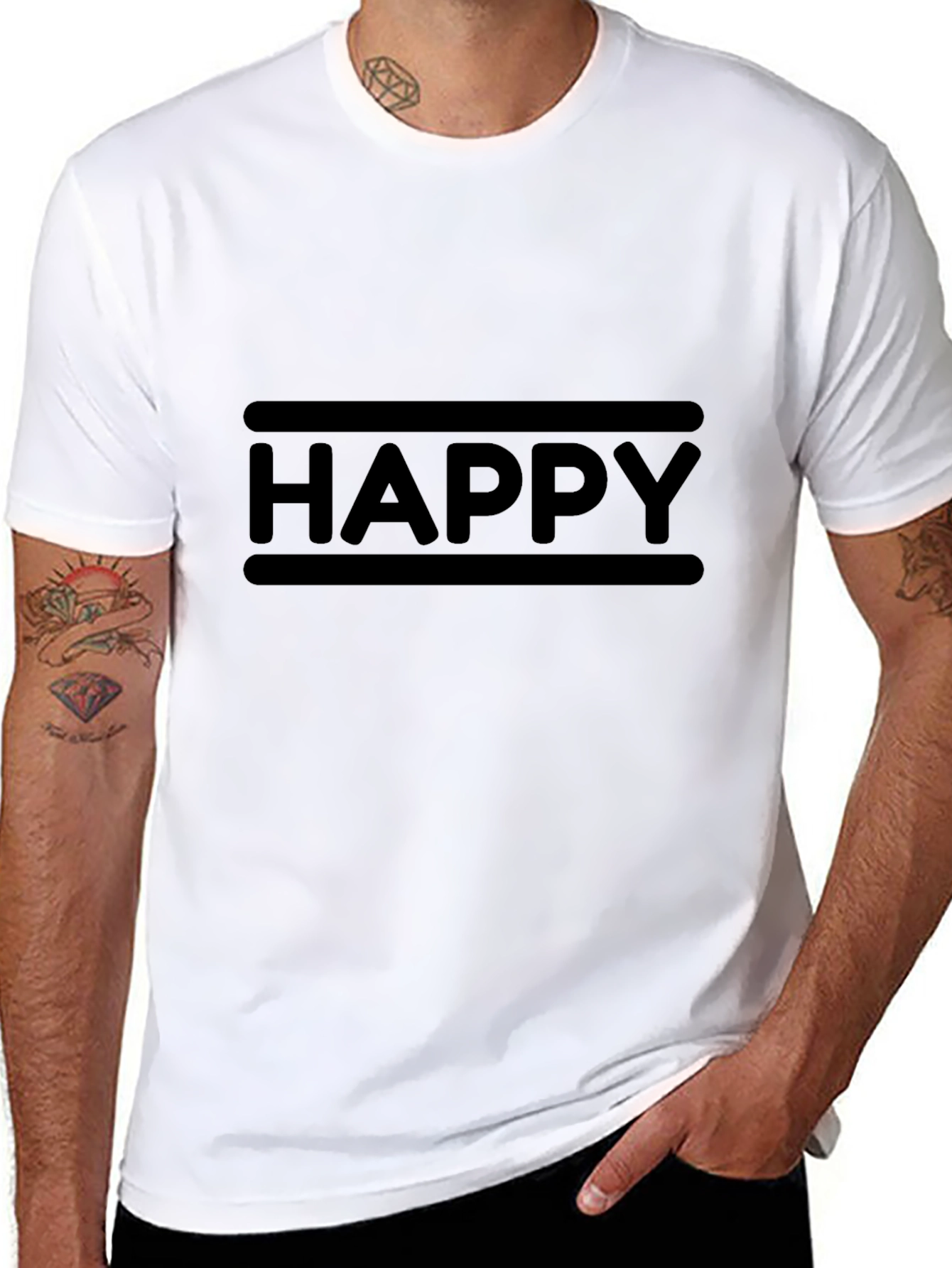 Happy Graphic Tee - Classic Style