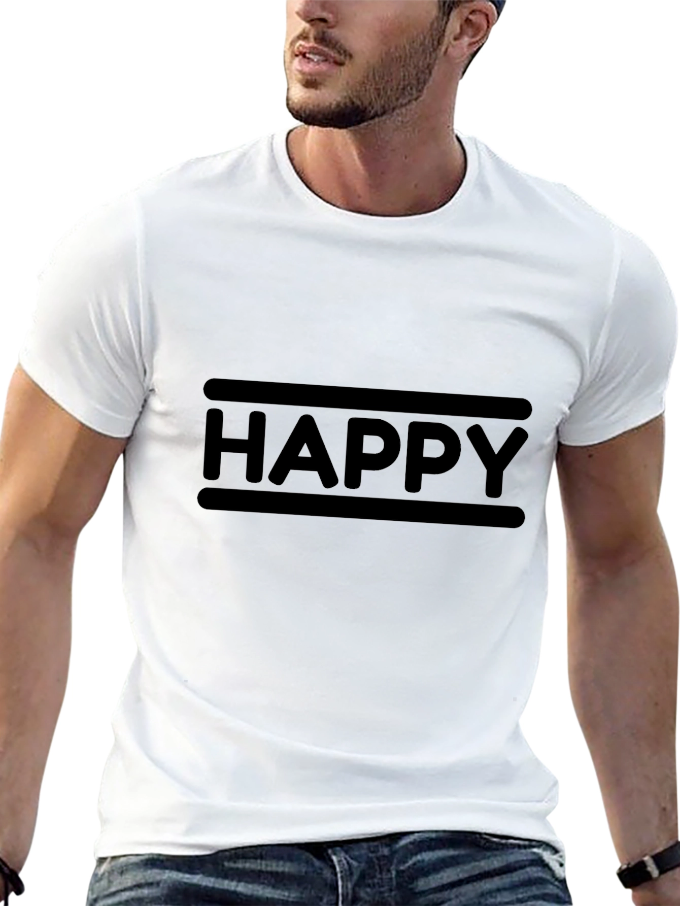Happy Graphic Tee - Classic Style