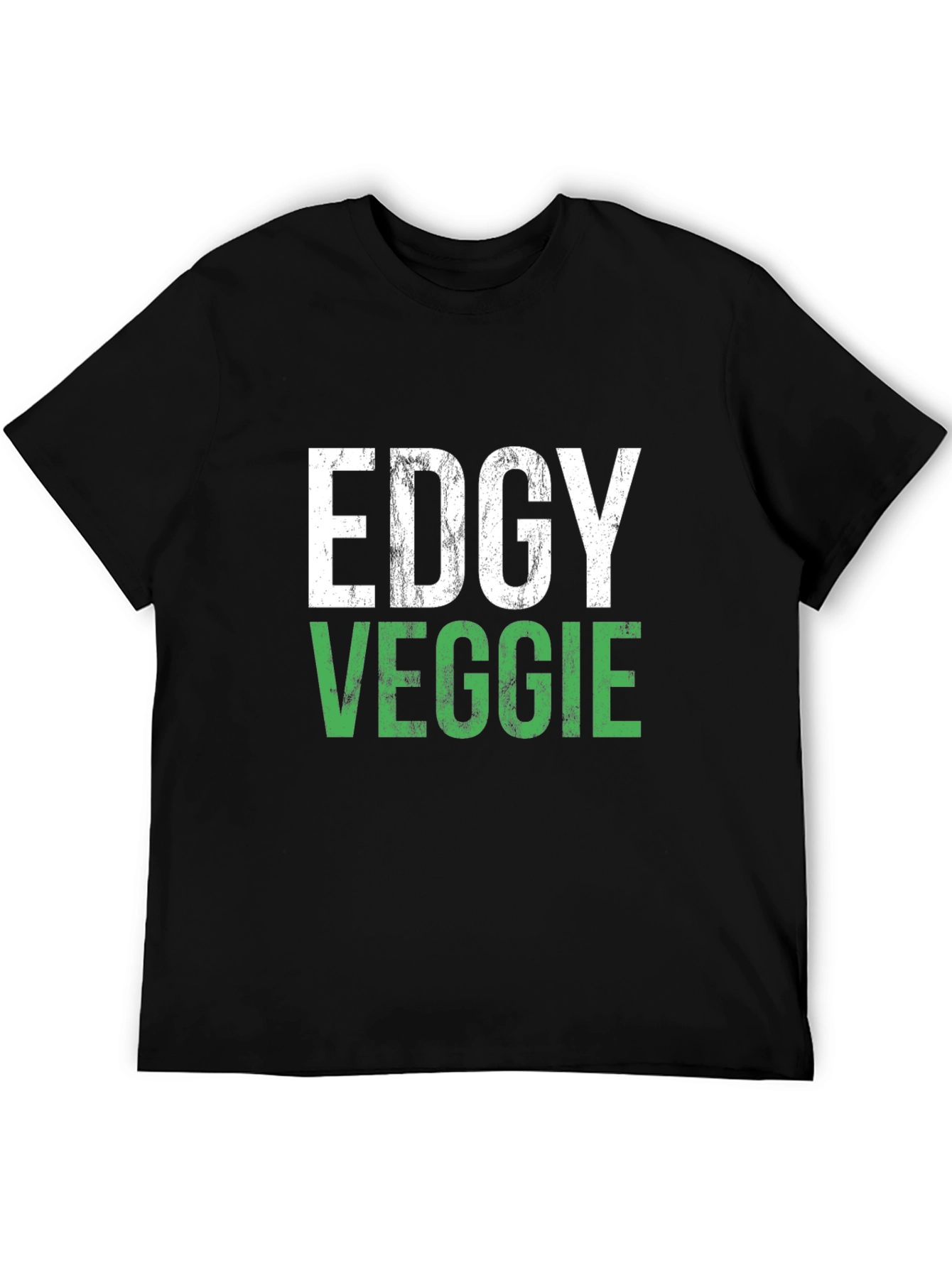 Edgy Veggie Graphic T-Shirt - Black