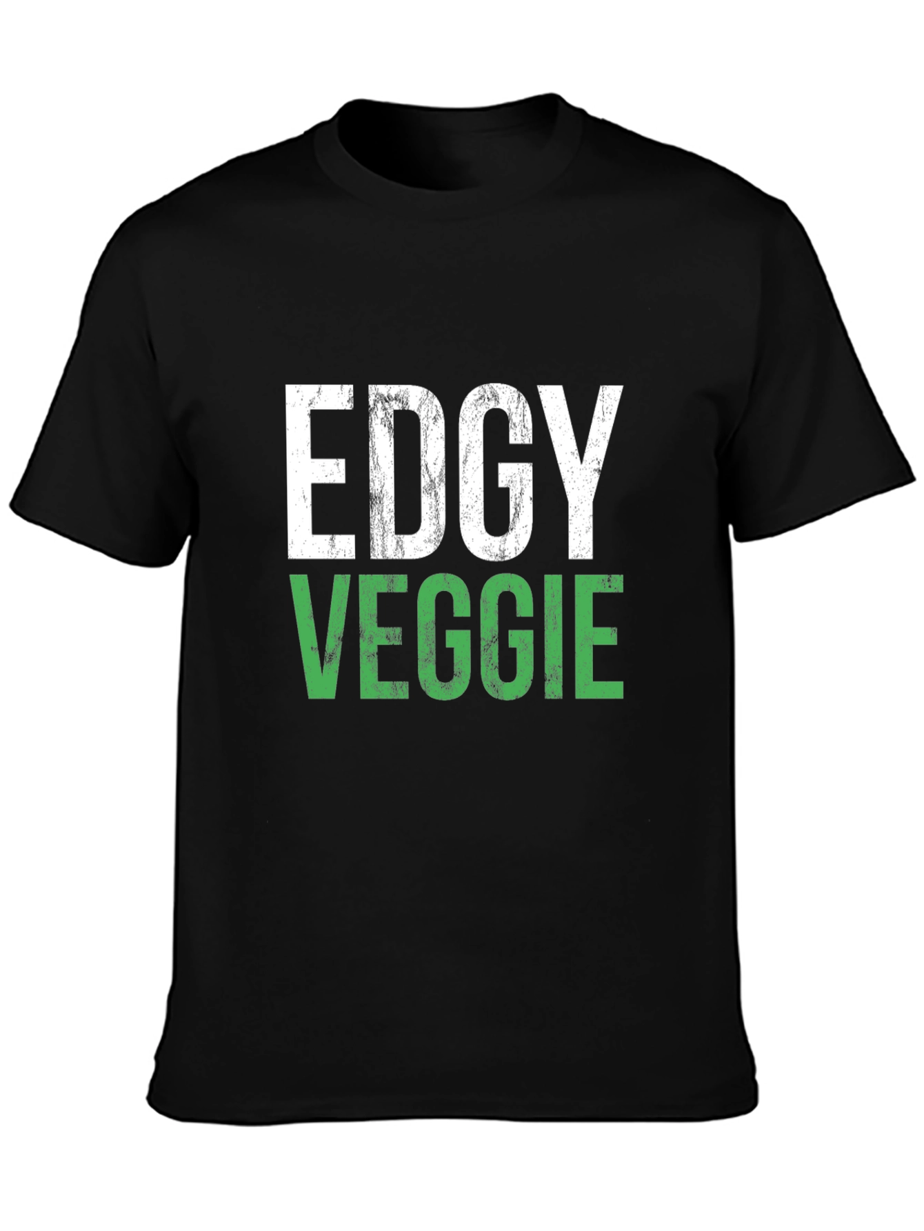 Edgy Veggie Graphic T-Shirt - Black
