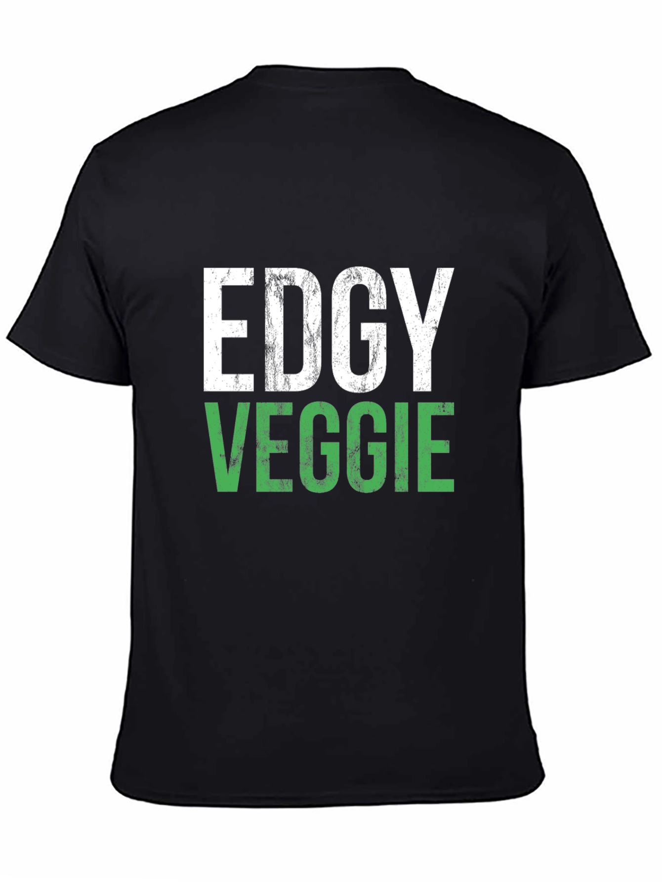 Edgy Veggie Graphic T-Shirt - Black