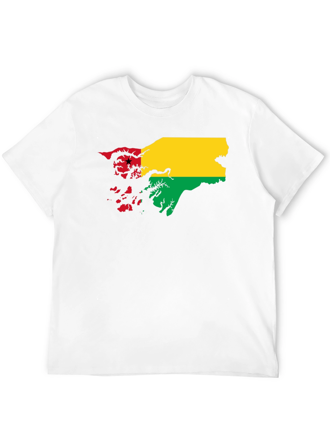 Guinea-Bissau Flag T-Shirt - Black Cotton Tee