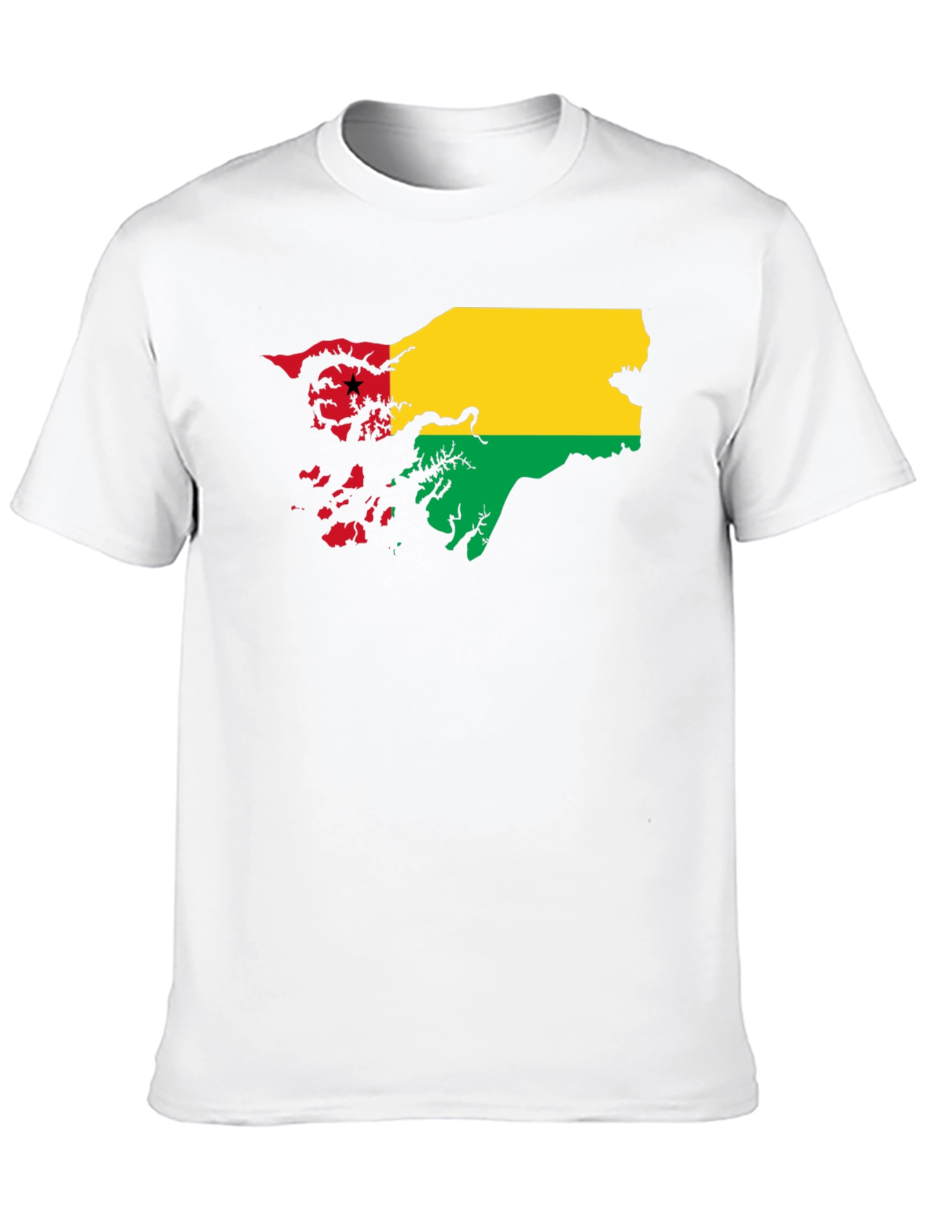 Guinea-Bissau Flag T-Shirt - Black Cotton Tee