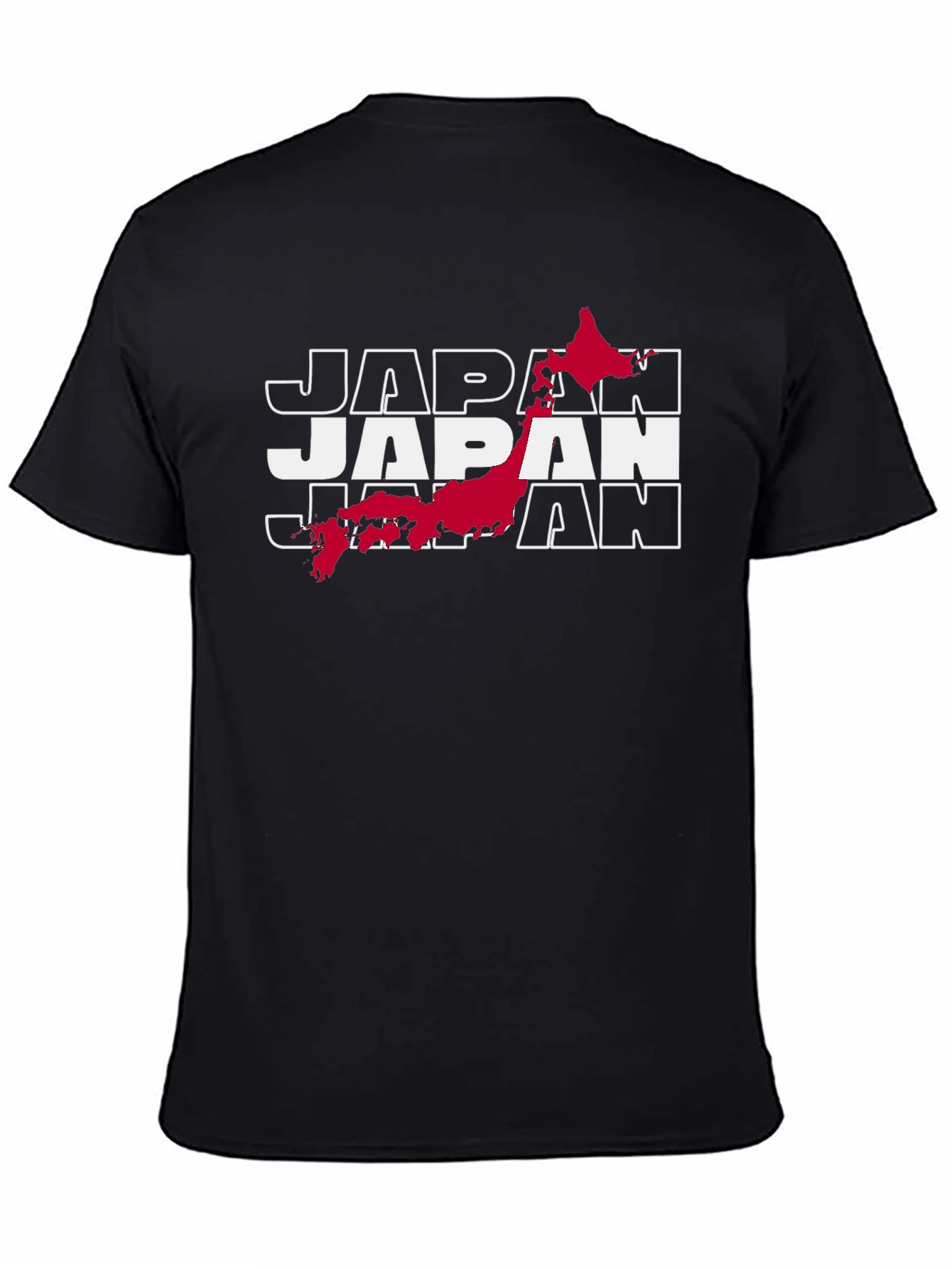 Japan Map Graphic Tee - Black