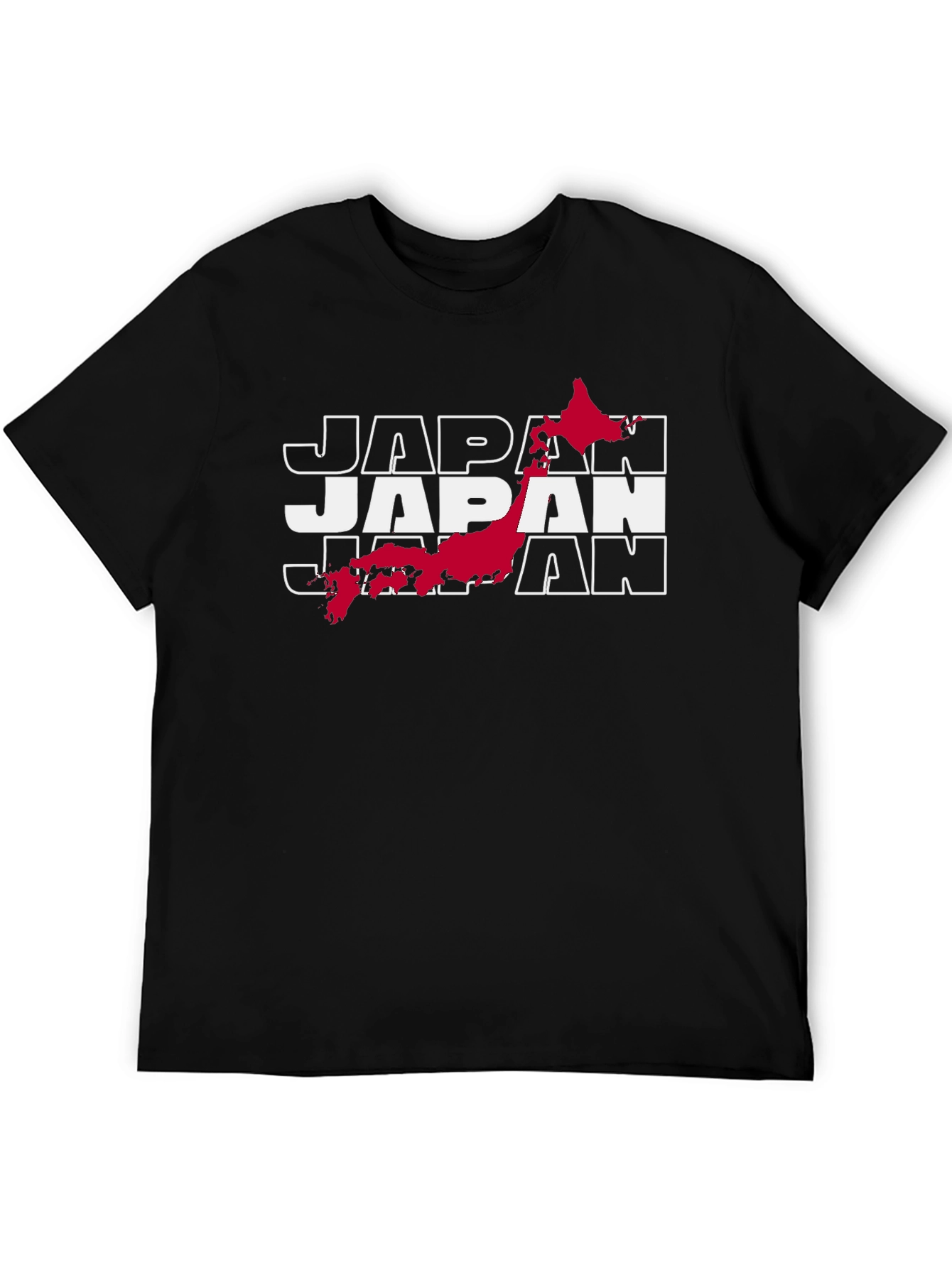 Japan Map Graphic Tee - Black