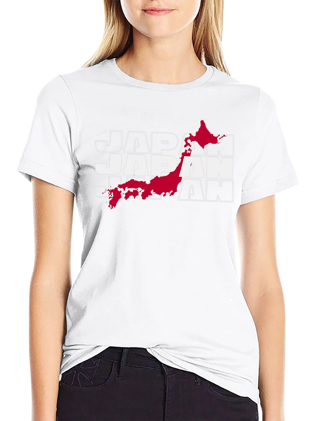 Japan Map Graphic Tee - Black