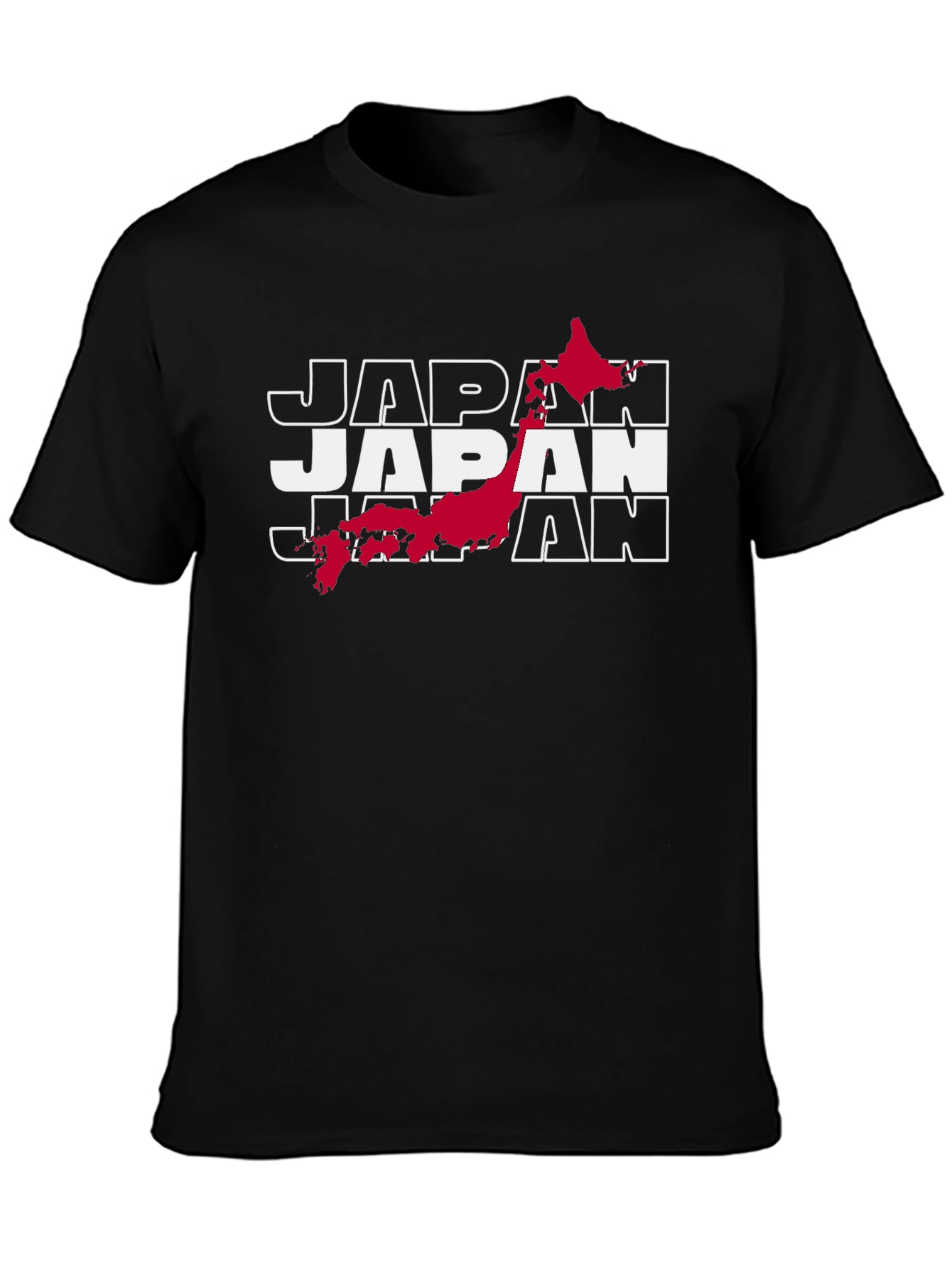 Japan Map Graphic Tee - Black