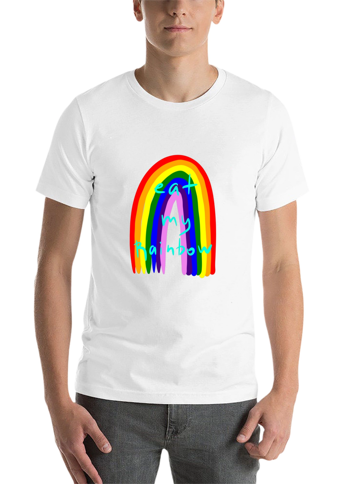 Eat My Rainbow Graphic Tee - Black Unisex T-Shirt