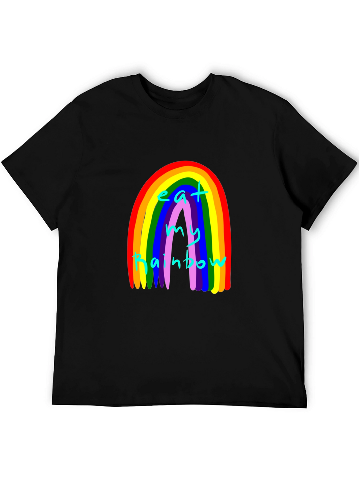 Eat My Rainbow Graphic Tee - Black Unisex T-Shirt