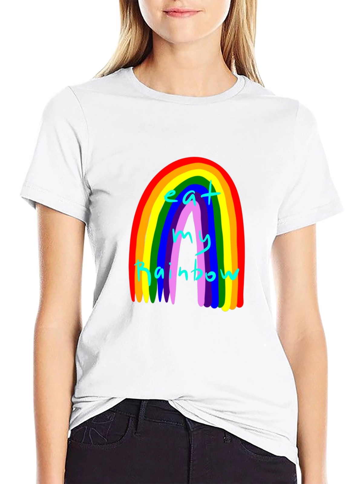 Eat My Rainbow Graphic Tee - Black Unisex T-Shirt