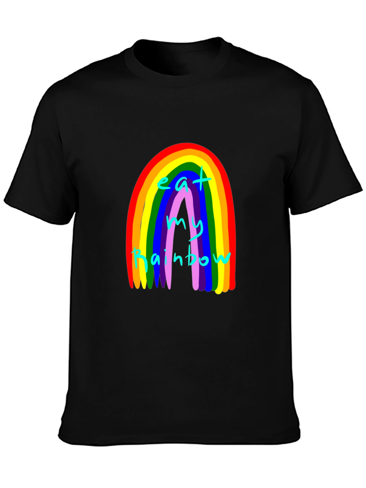 Eat My Rainbow Graphic Tee - Black Unisex T-Shirt