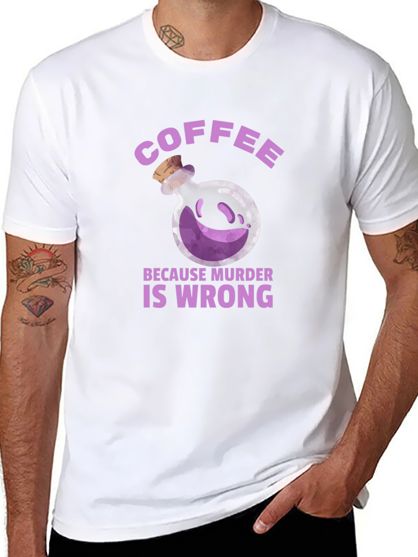 Coffee Because Murder is Wrong T-Shirt