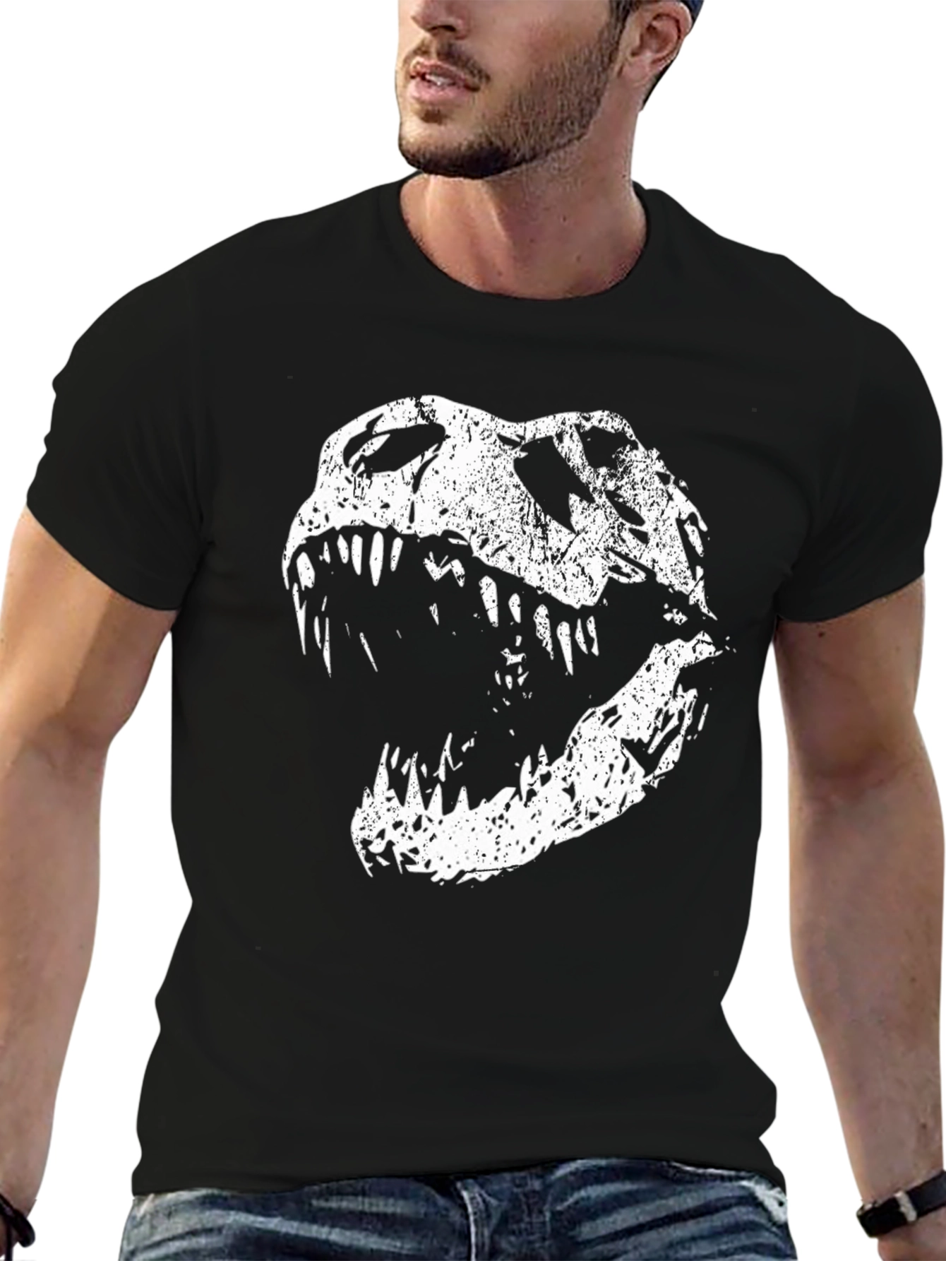 Dinosaur Skull Graphic T-Shirt