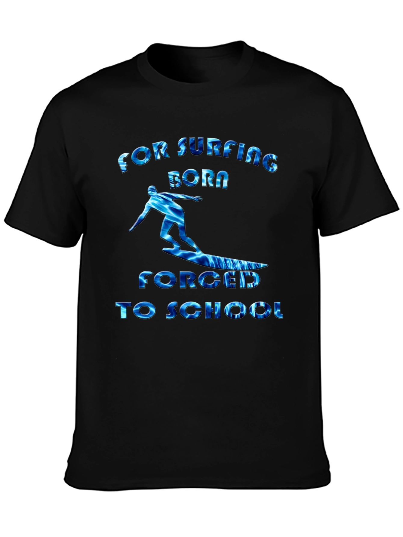Surfing Born Forged to School Graphic T-Shirt
