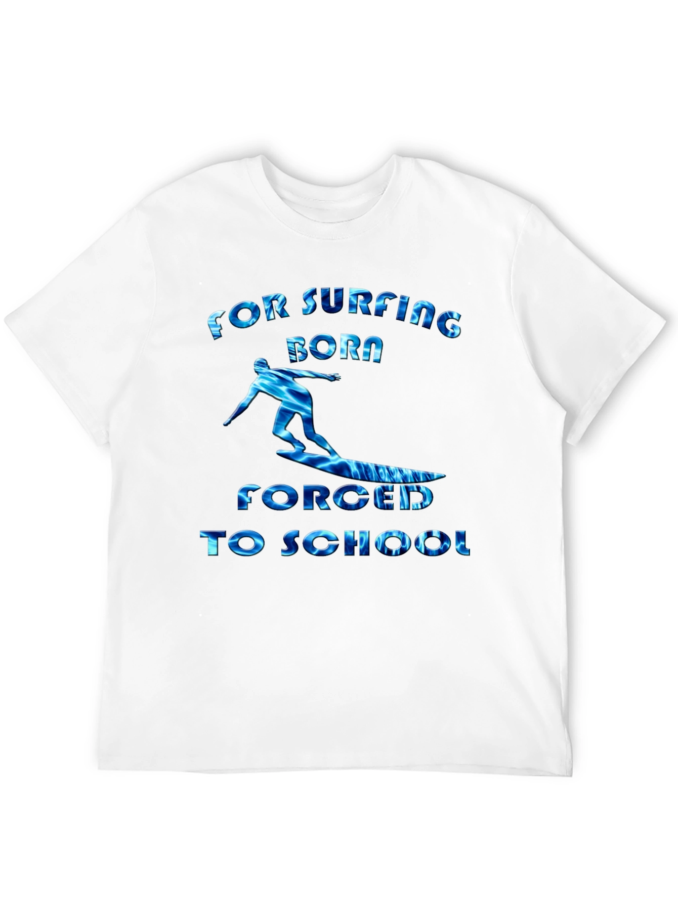 Surfing Born Forged to School Graphic T-Shirt