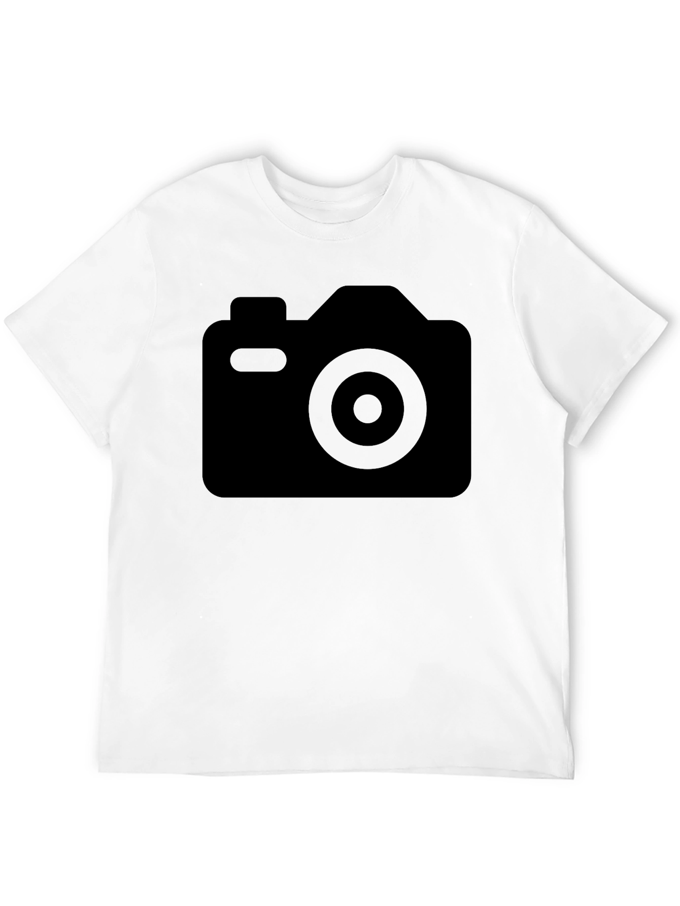 Black Camera Graphic Tee - Casual Comfort