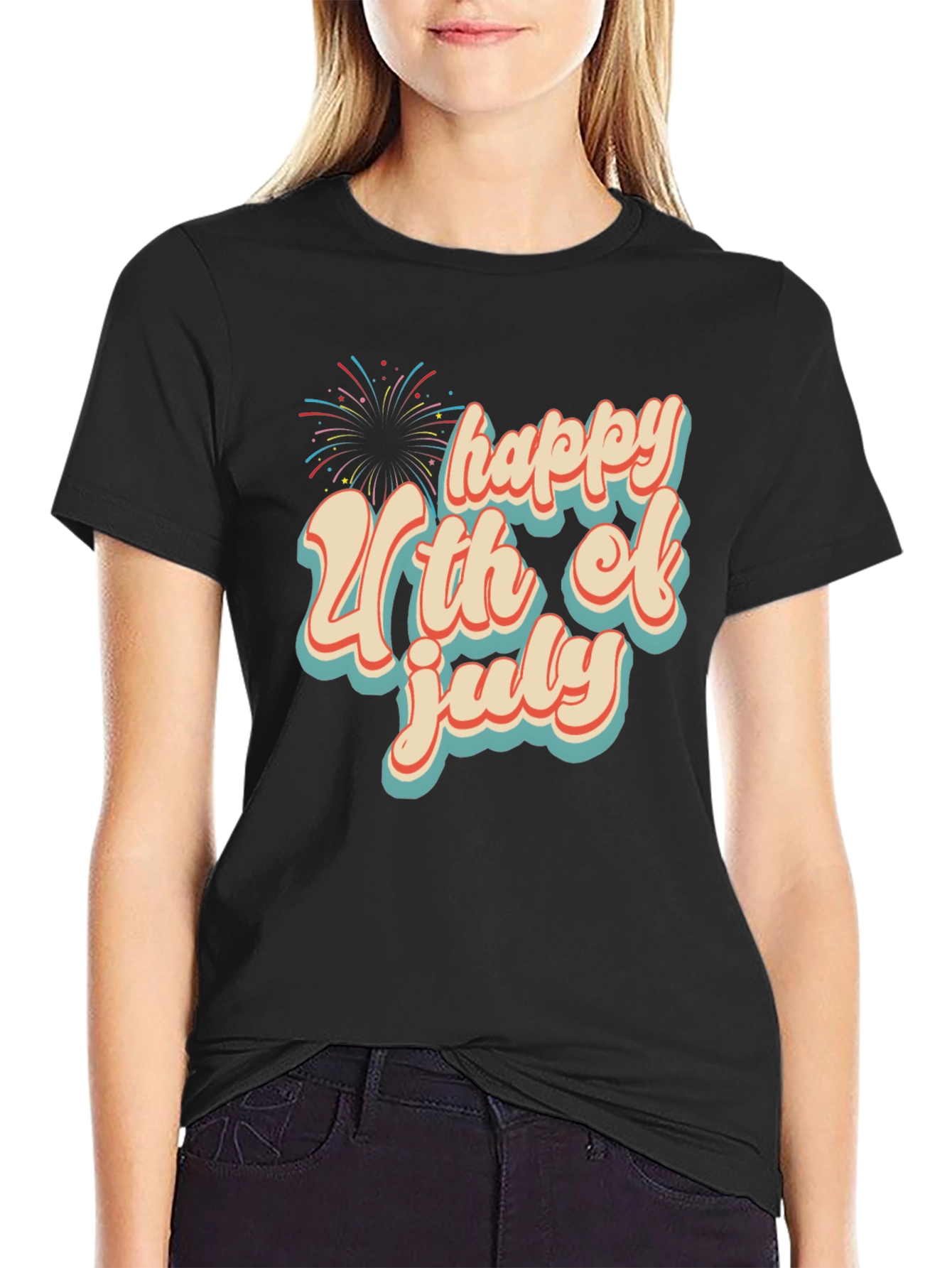 Happy 4th of July Graphic Tee - Retro Style