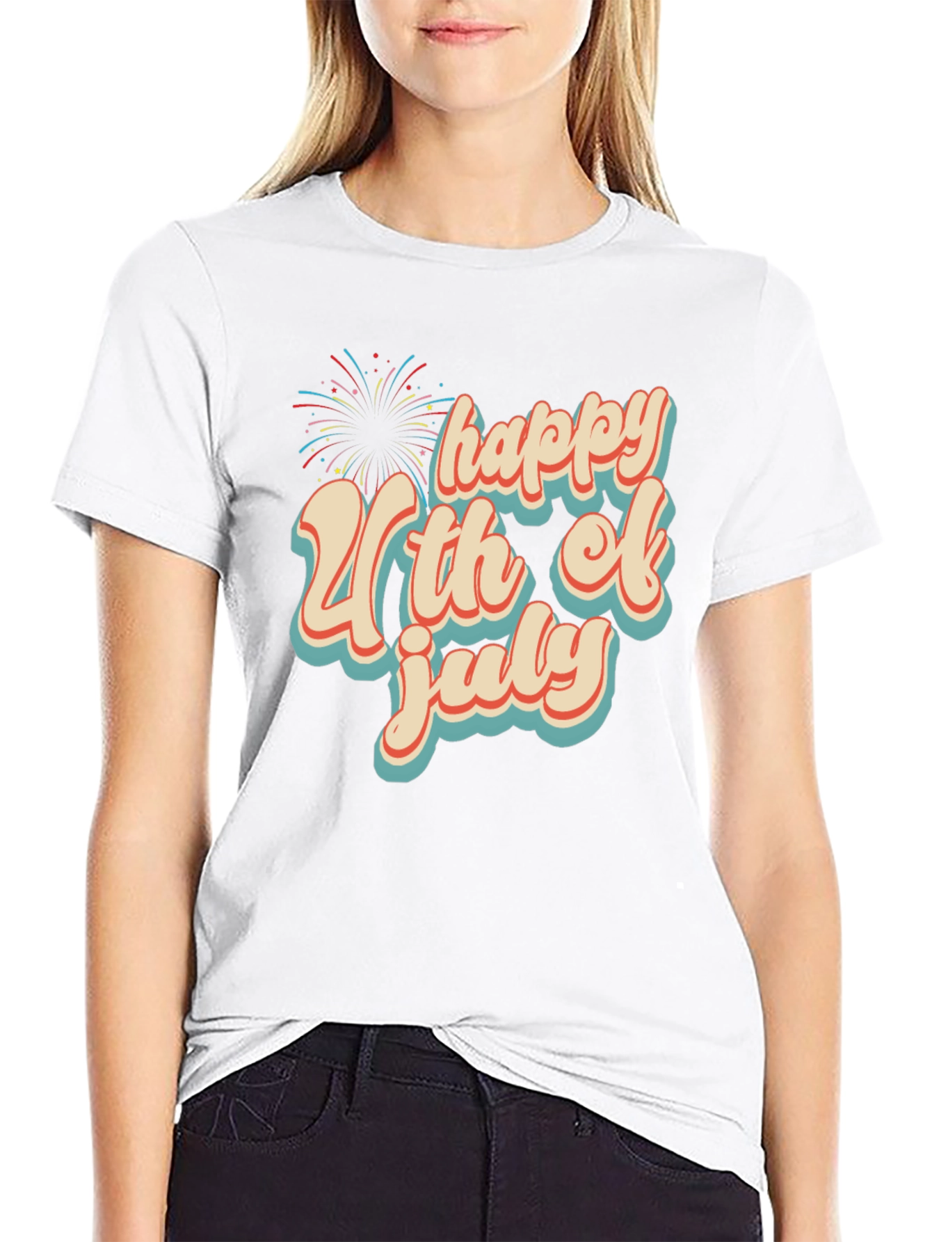 Happy 4th of July Graphic Tee - Retro Style