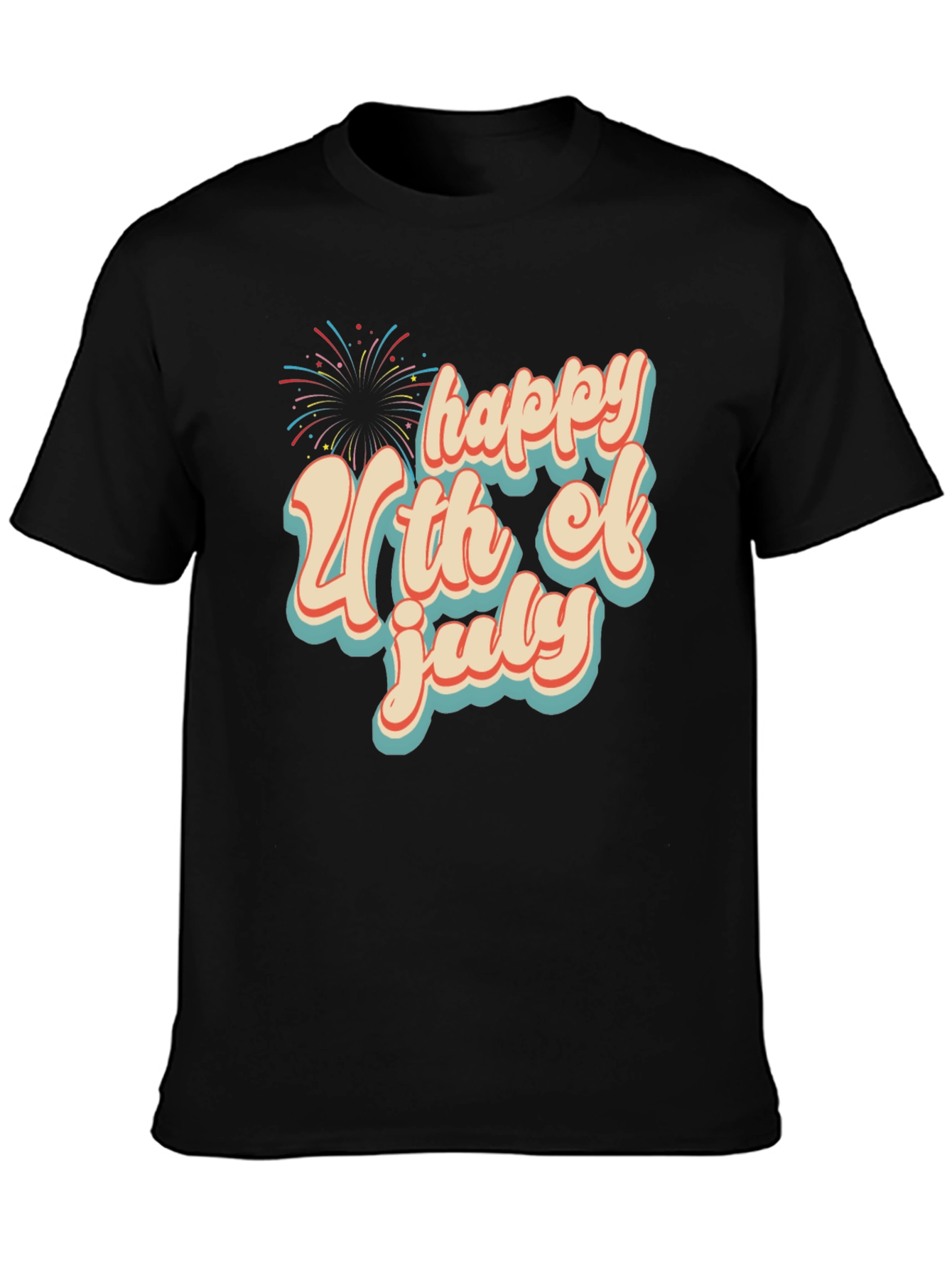 Happy 4th of July Graphic Tee - Retro Style