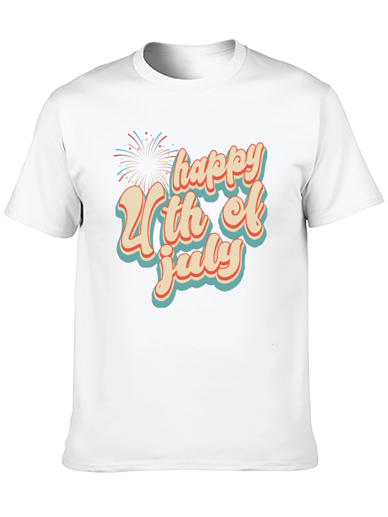 Happy 4th of July Graphic Tee - Retro Style