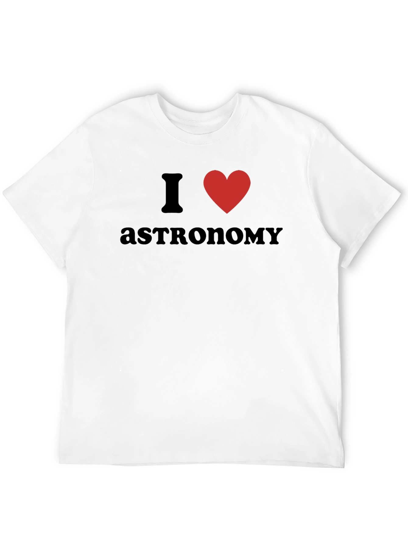 I Love Astronomy T-Shirt - Black