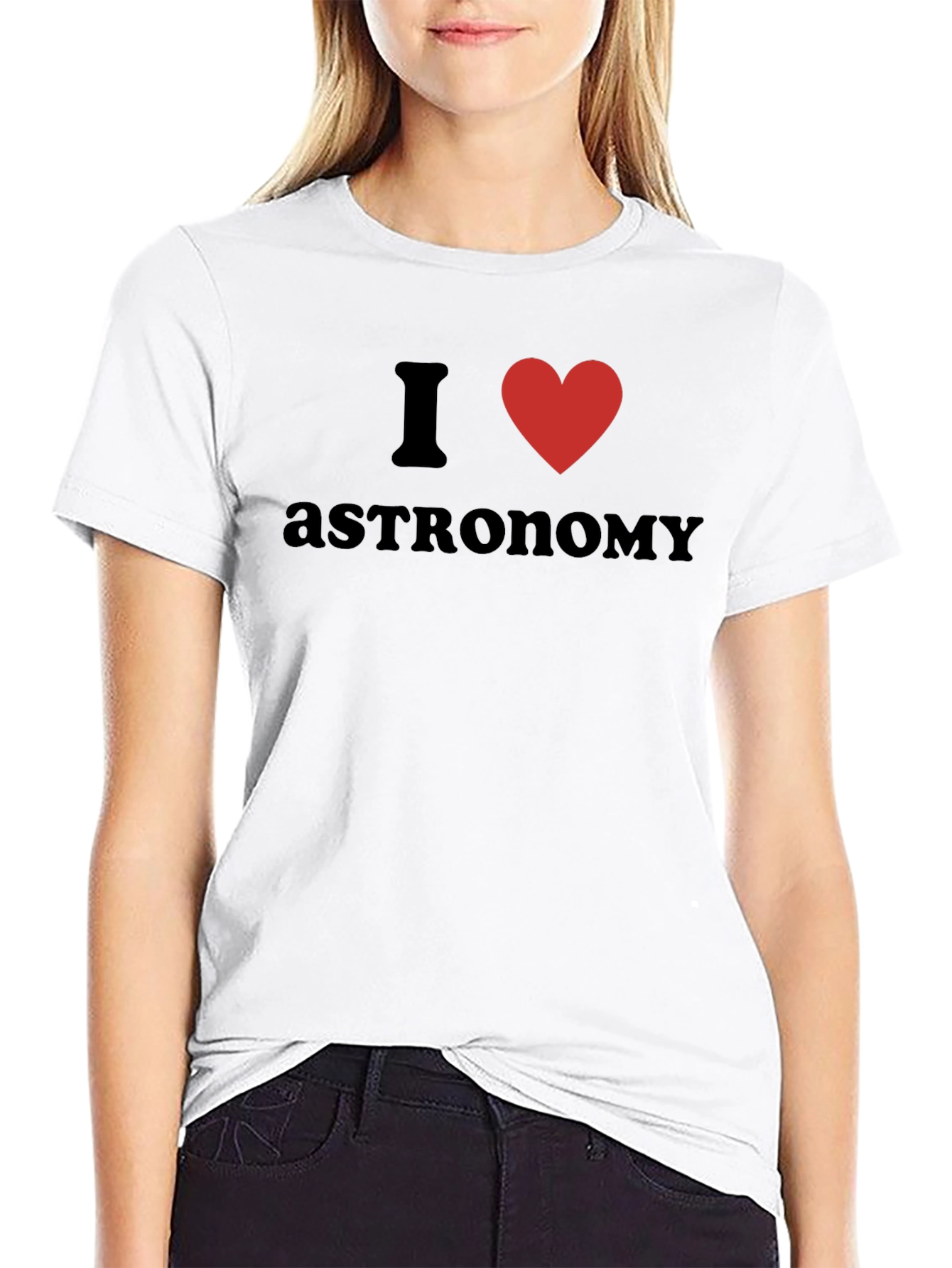 I Love Astronomy T-Shirt - Black