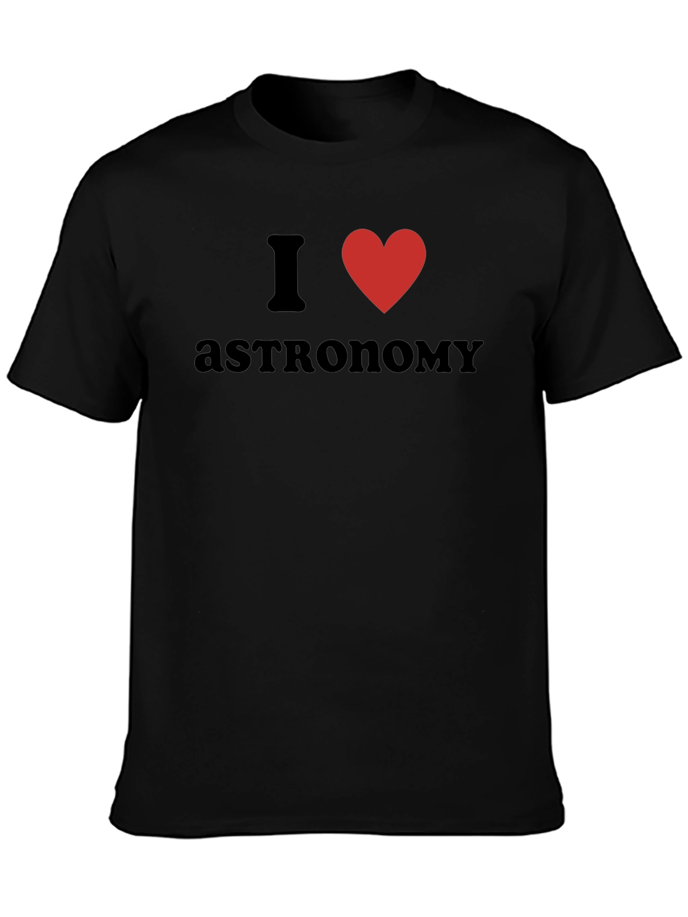 I Love Astronomy T-Shirt - Black