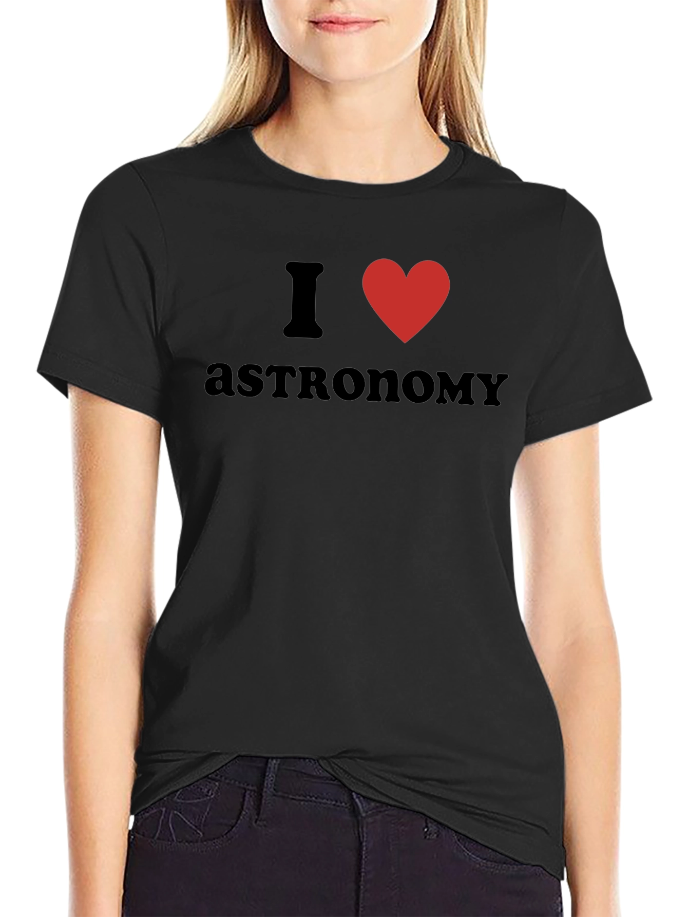 I Love Astronomy T-Shirt - Black