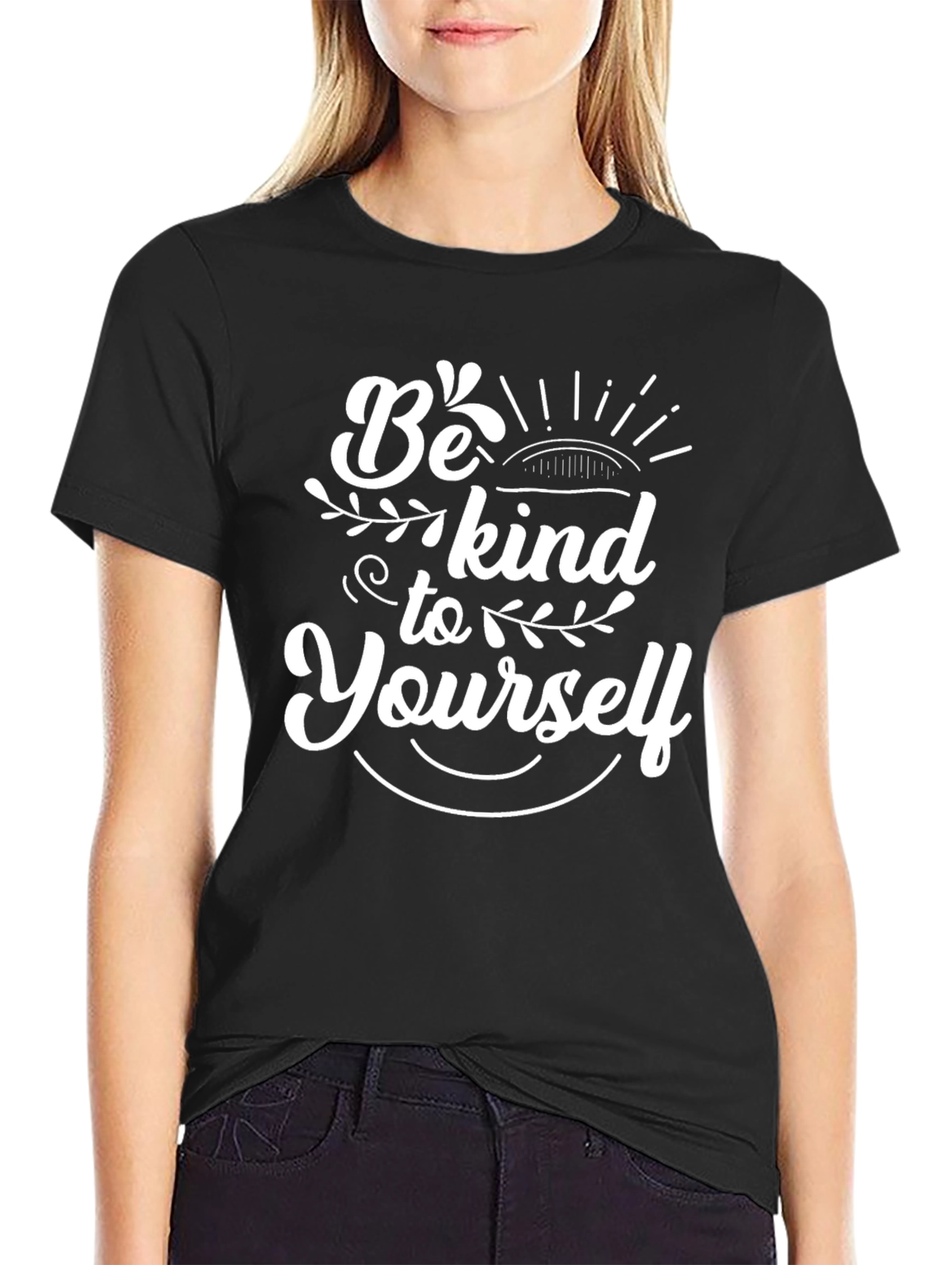 Be Kind To Yourself Black Tee Shirt