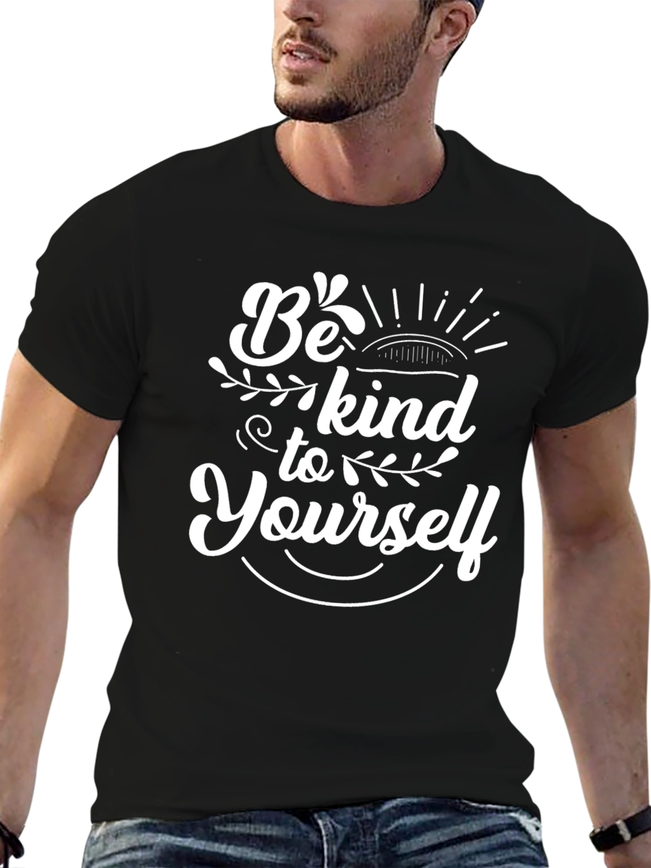 Be Kind To Yourself Black Tee Shirt