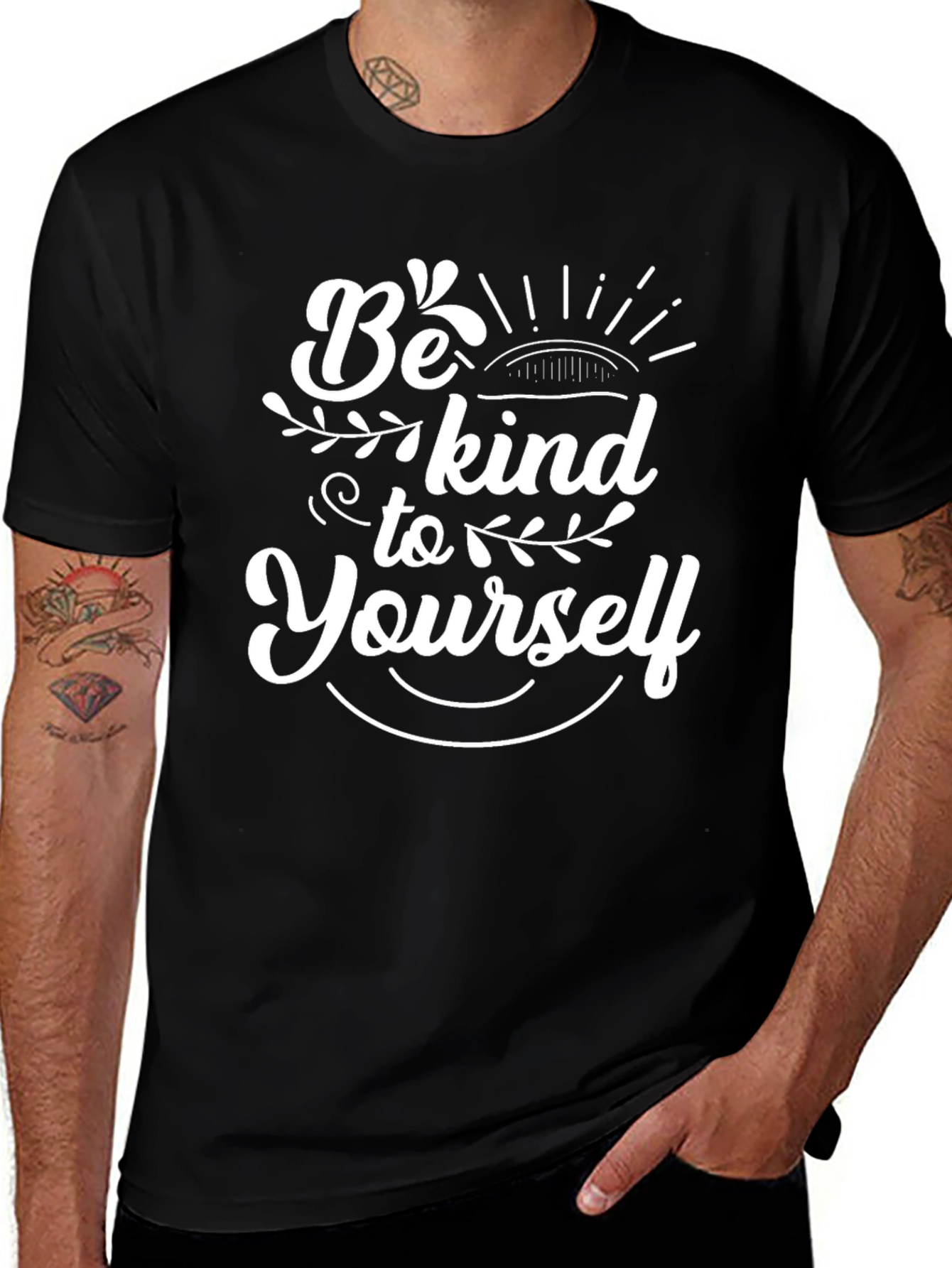 Be Kind To Yourself Black Tee Shirt