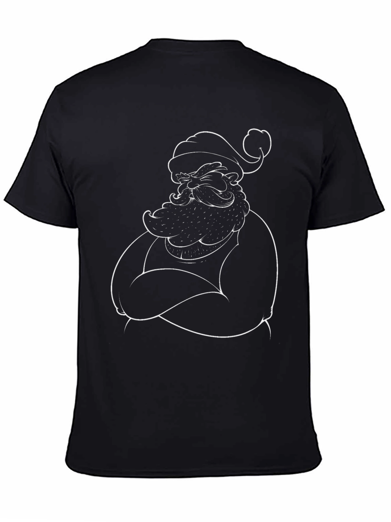 Grumpy Santa Graphic Tee - Black