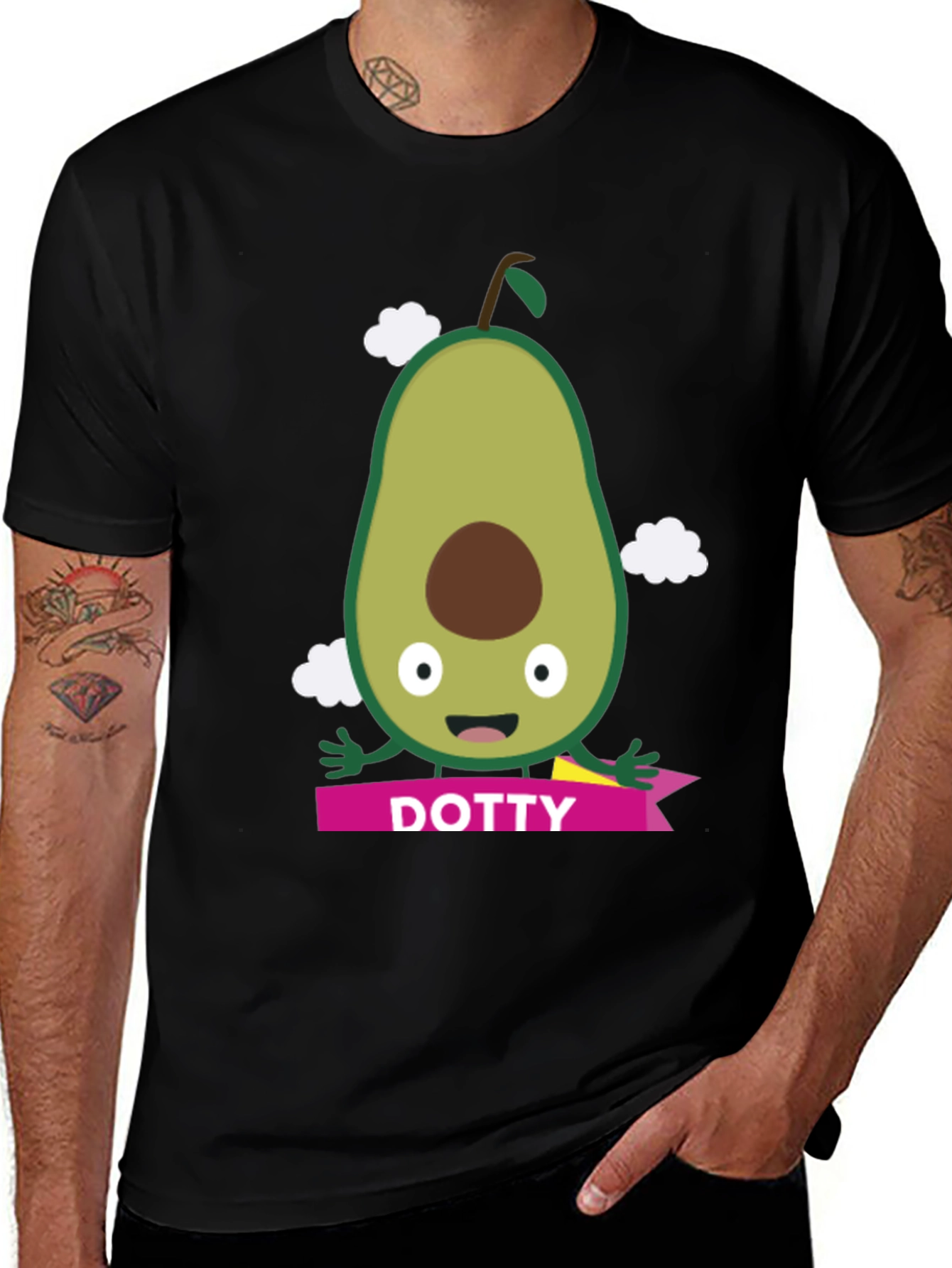 Avocado Dotty T-Shirt - Cute Cartoon Style