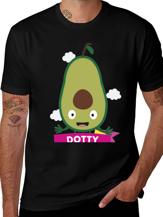 Avocado Dotty T-Shirt - Cute Cartoon Style