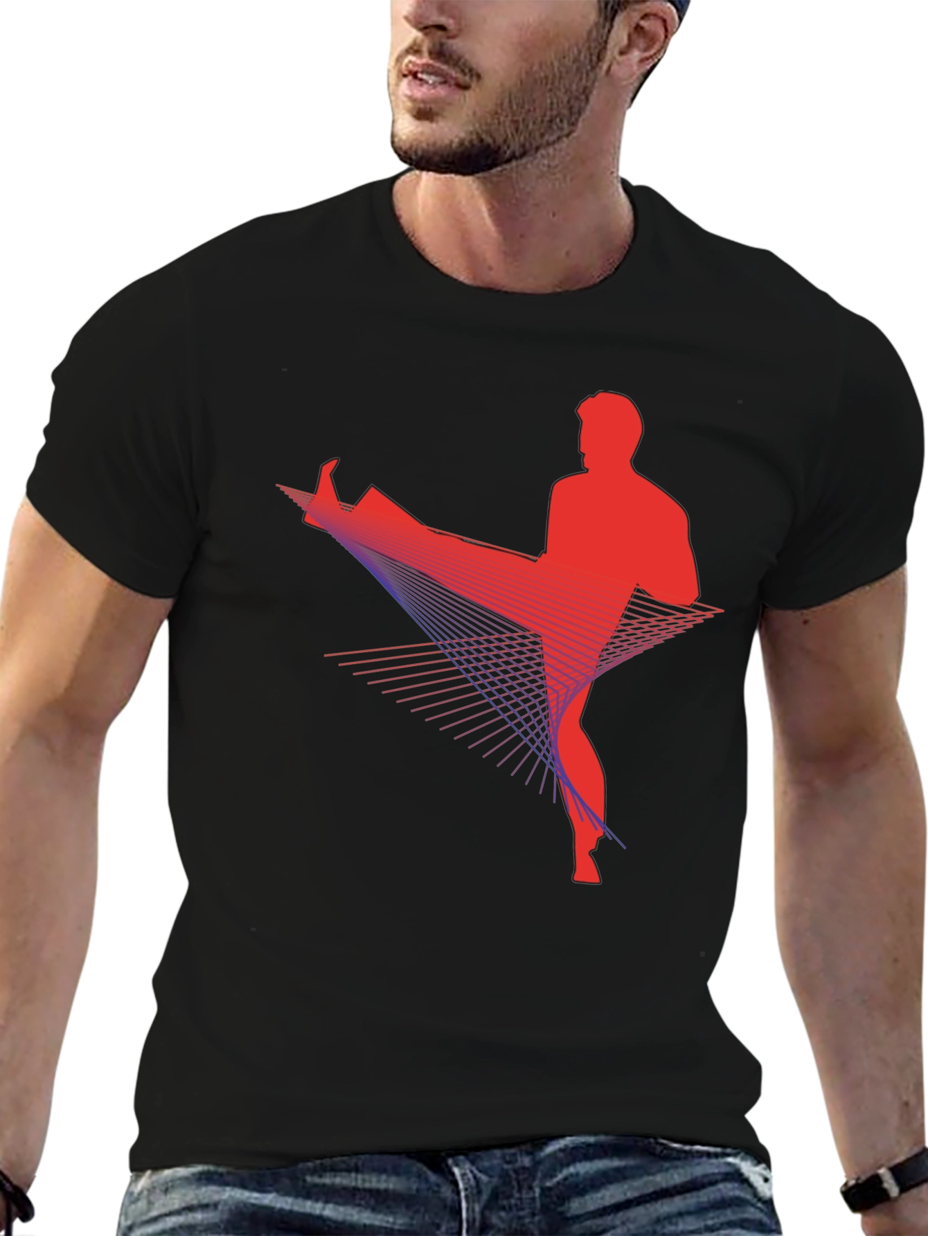 Martial Arts Graphic Tee - Black