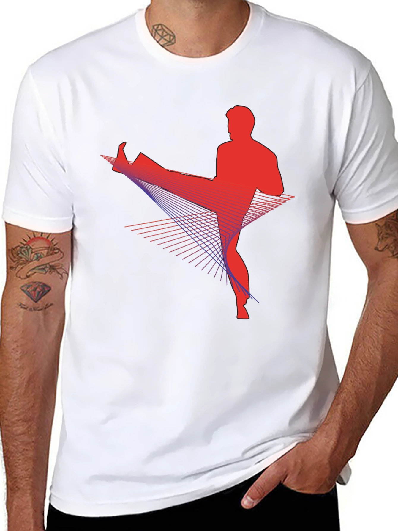 Martial Arts Graphic Tee - Black