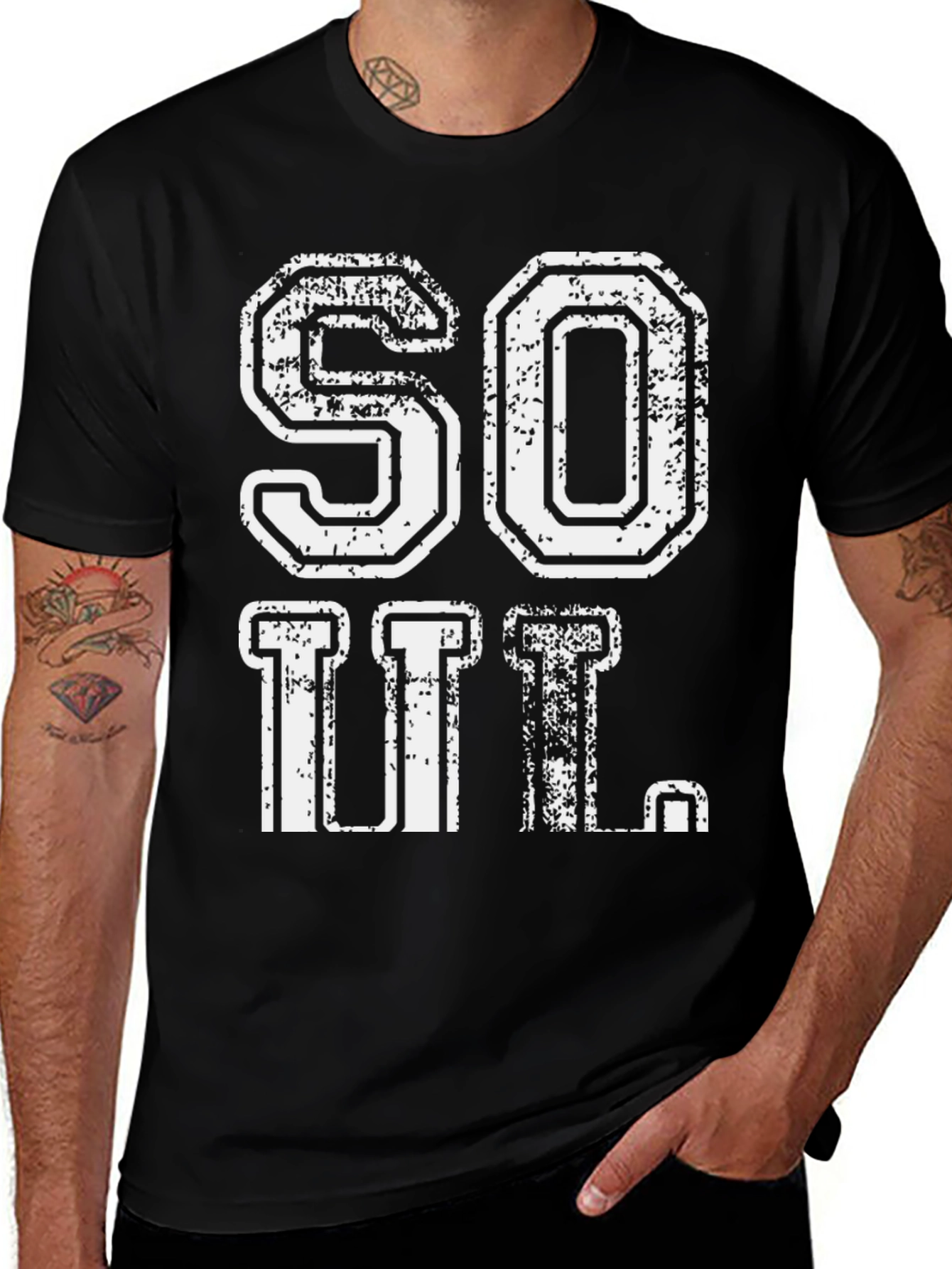 SOUL T-Shirt - Distressed Graphic Tee