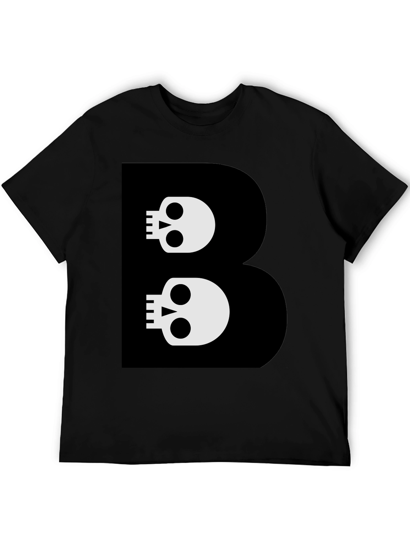 Skull B Graphic Black T-Shirt - Bold Style