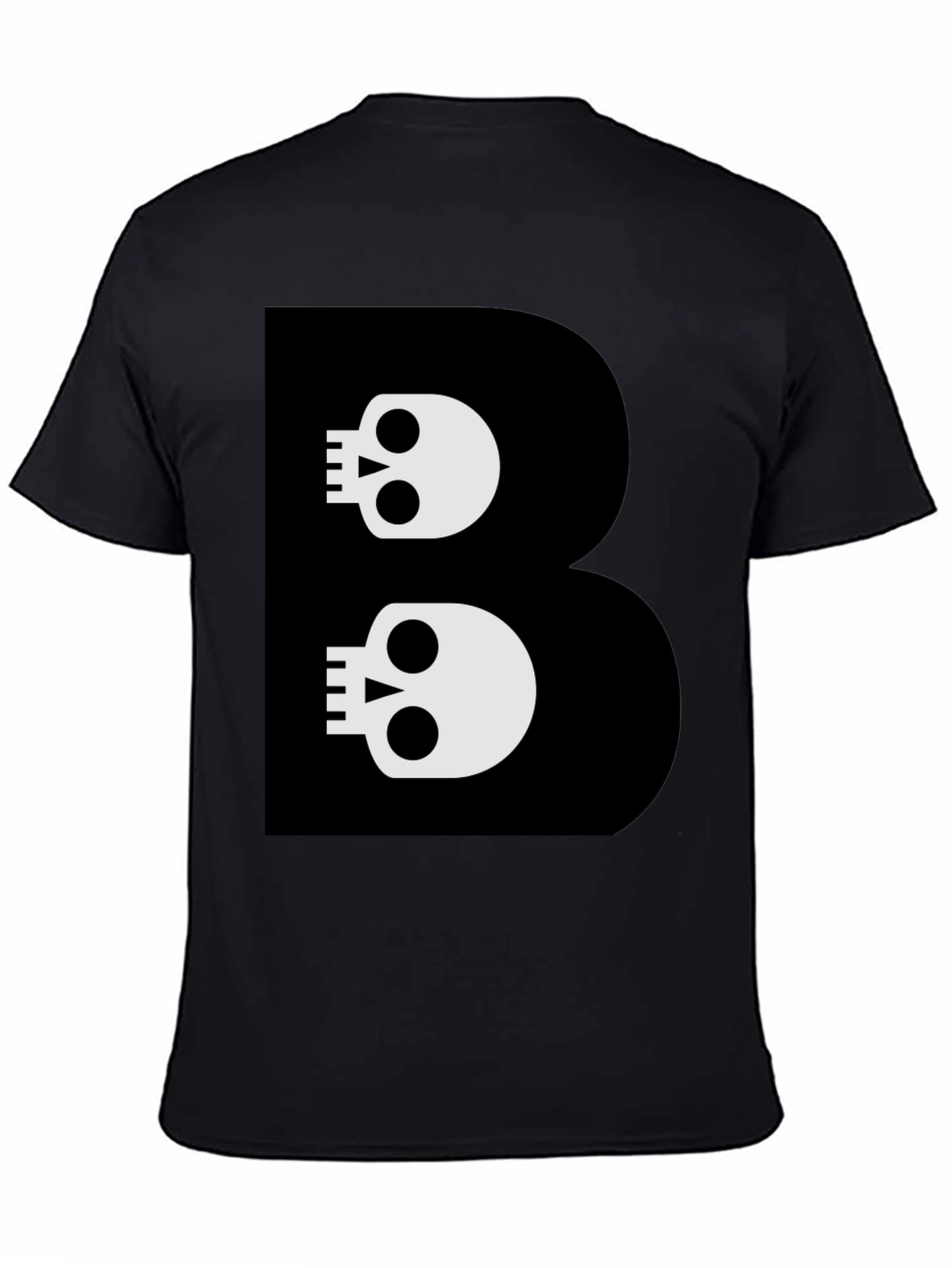 Skull B Graphic Black T-Shirt - Bold Style