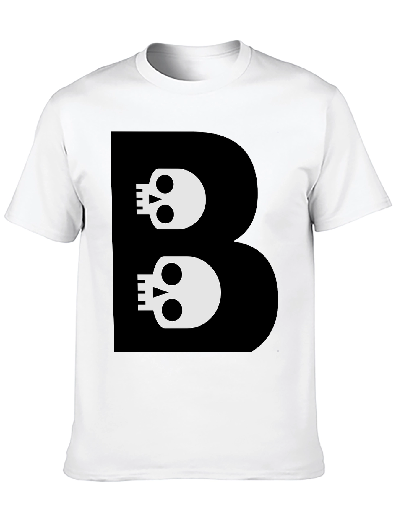 Skull B Graphic Black T-Shirt - Bold Style
