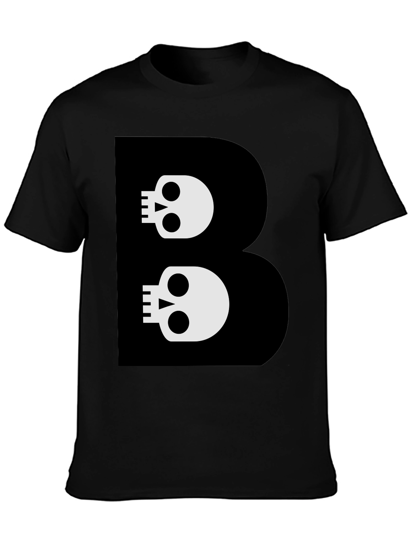 Skull B Graphic Black T-Shirt - Bold Style