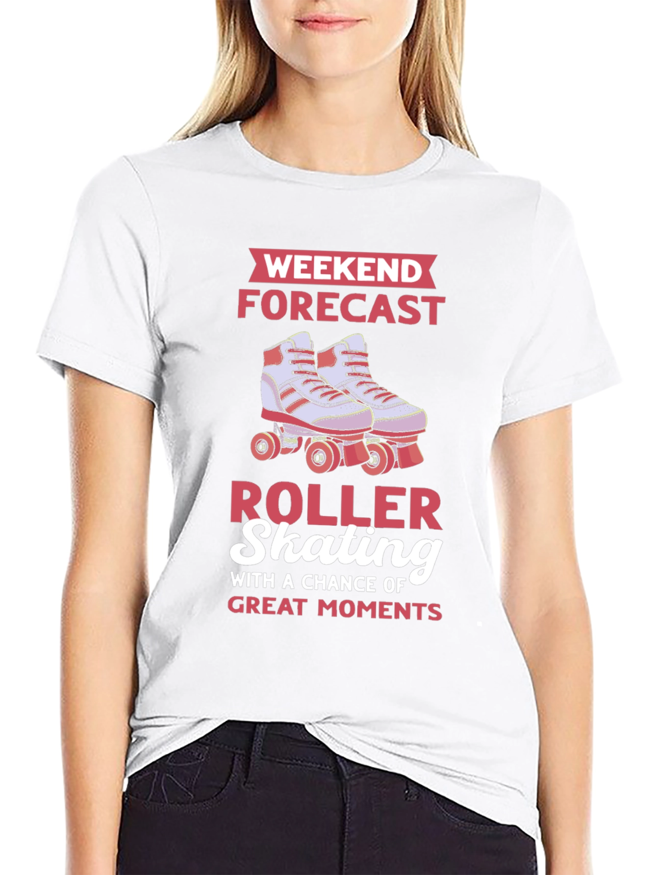 Roller Skating Weekend Forecast Graphic Tee