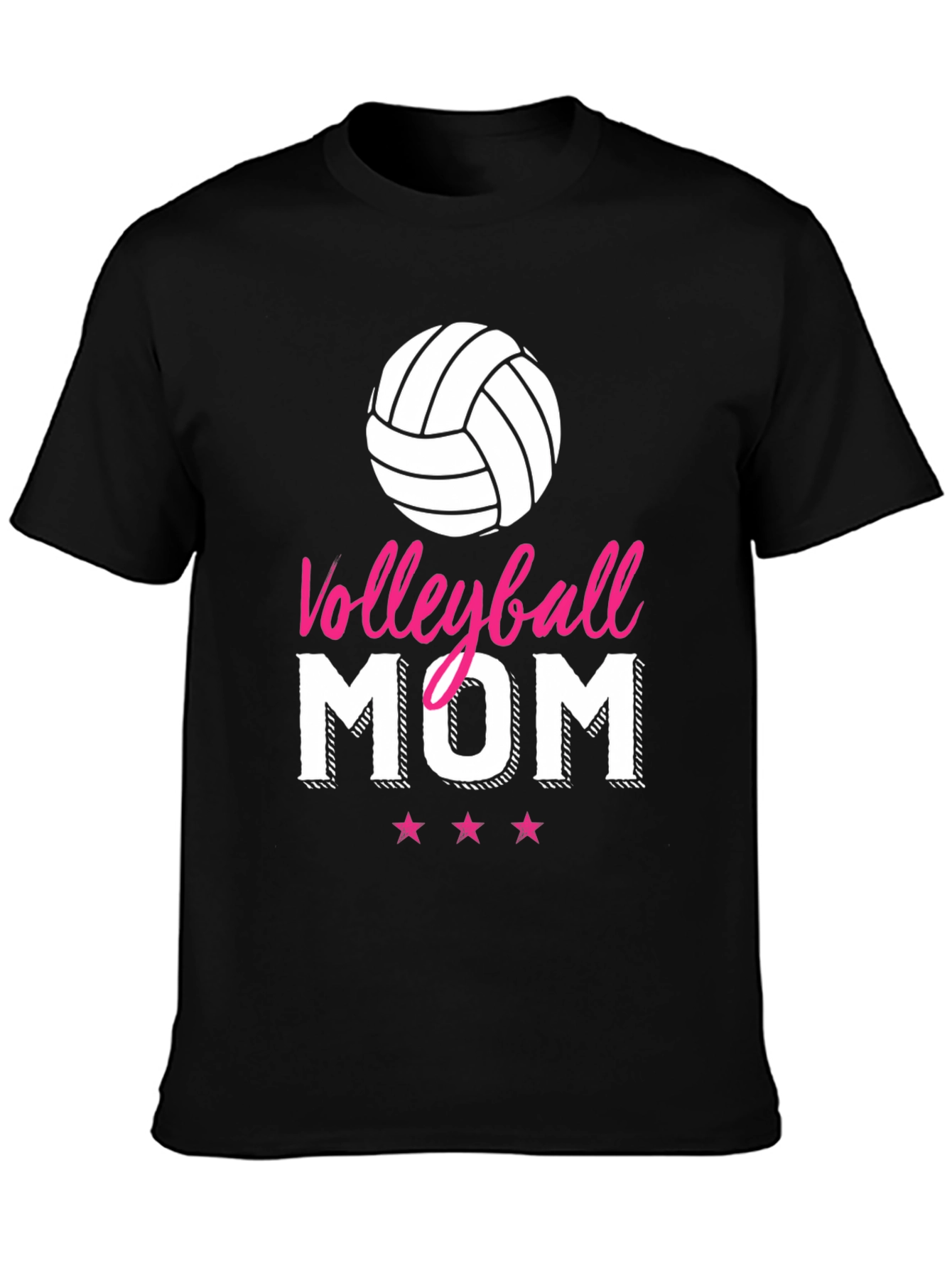 Volleyball Mom Graphic T-Shirt - Black
