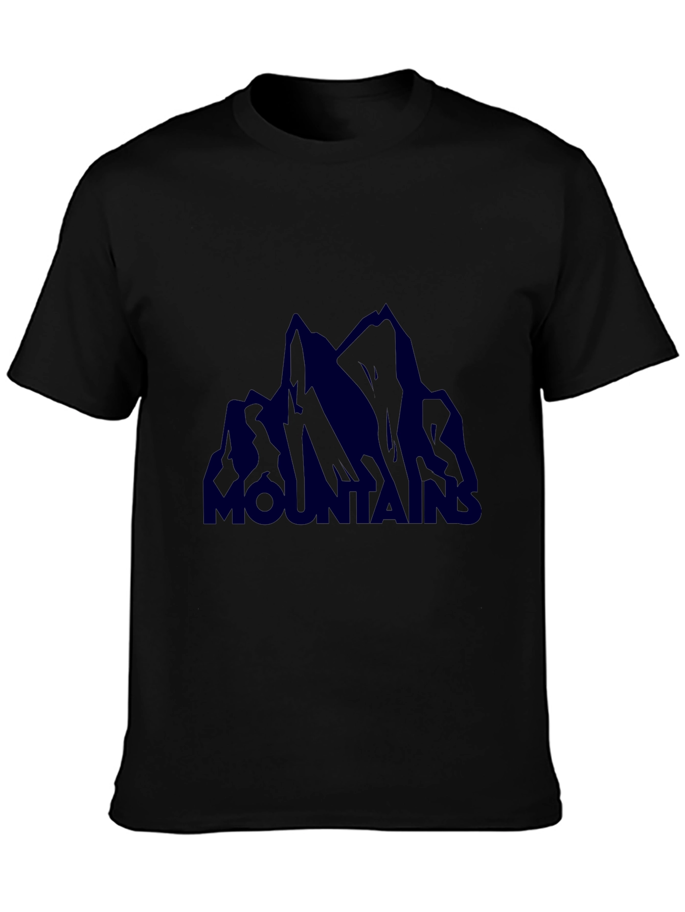 Mountains Graphic T-Shirt - Casual Black Tee