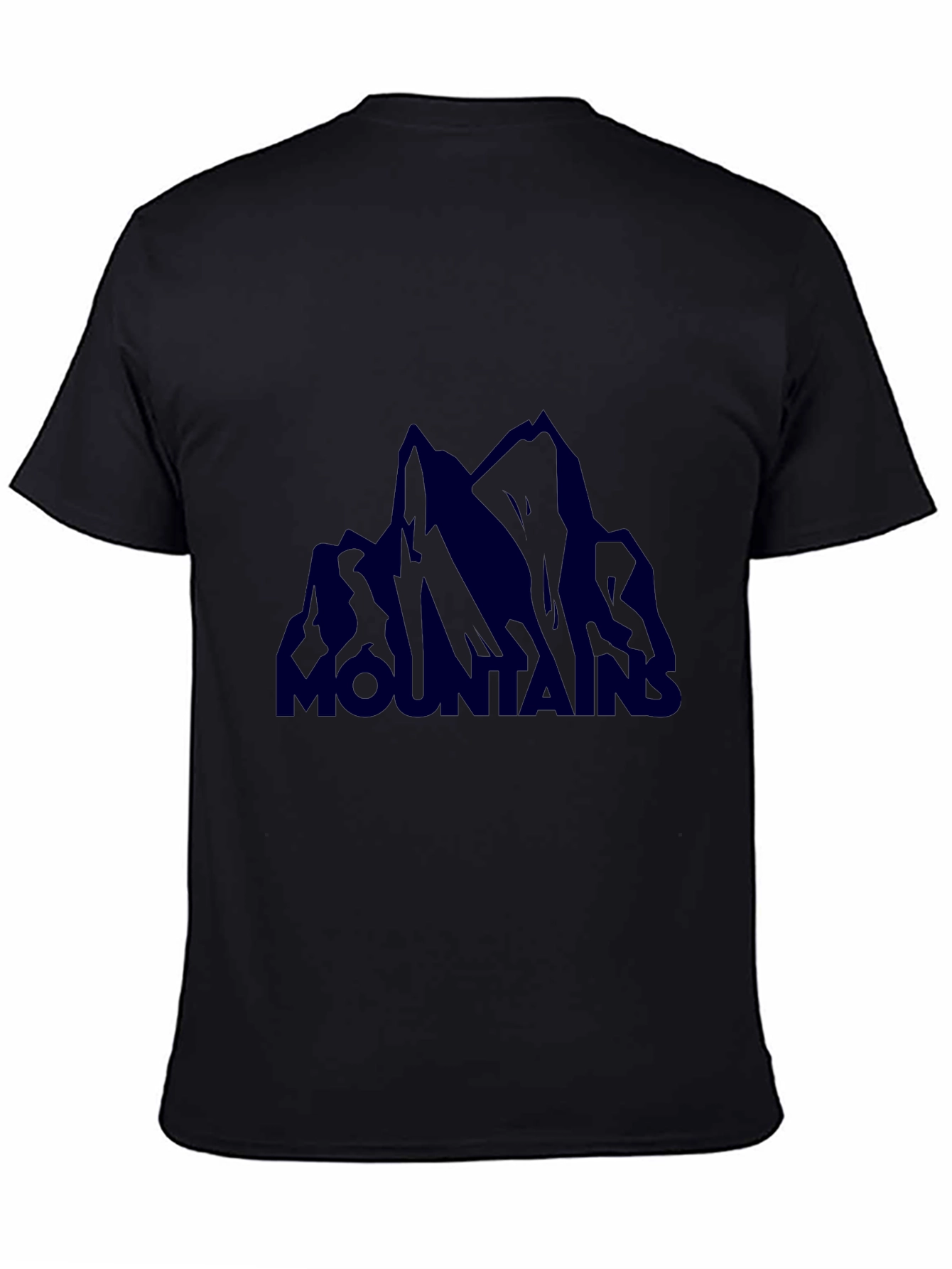 Mountains Graphic T-Shirt - Casual Black Tee