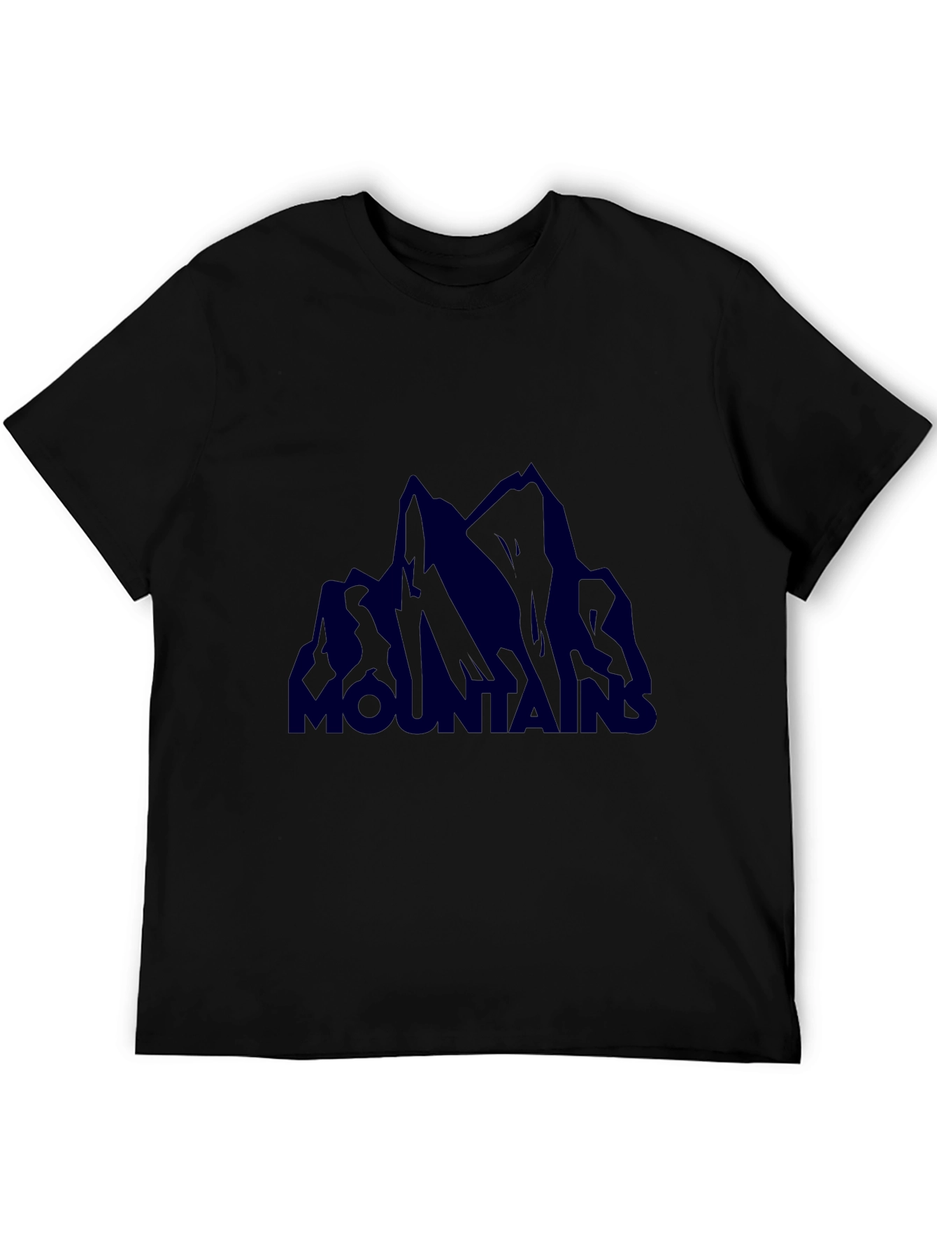 Mountains Graphic T-Shirt - Casual Black Tee