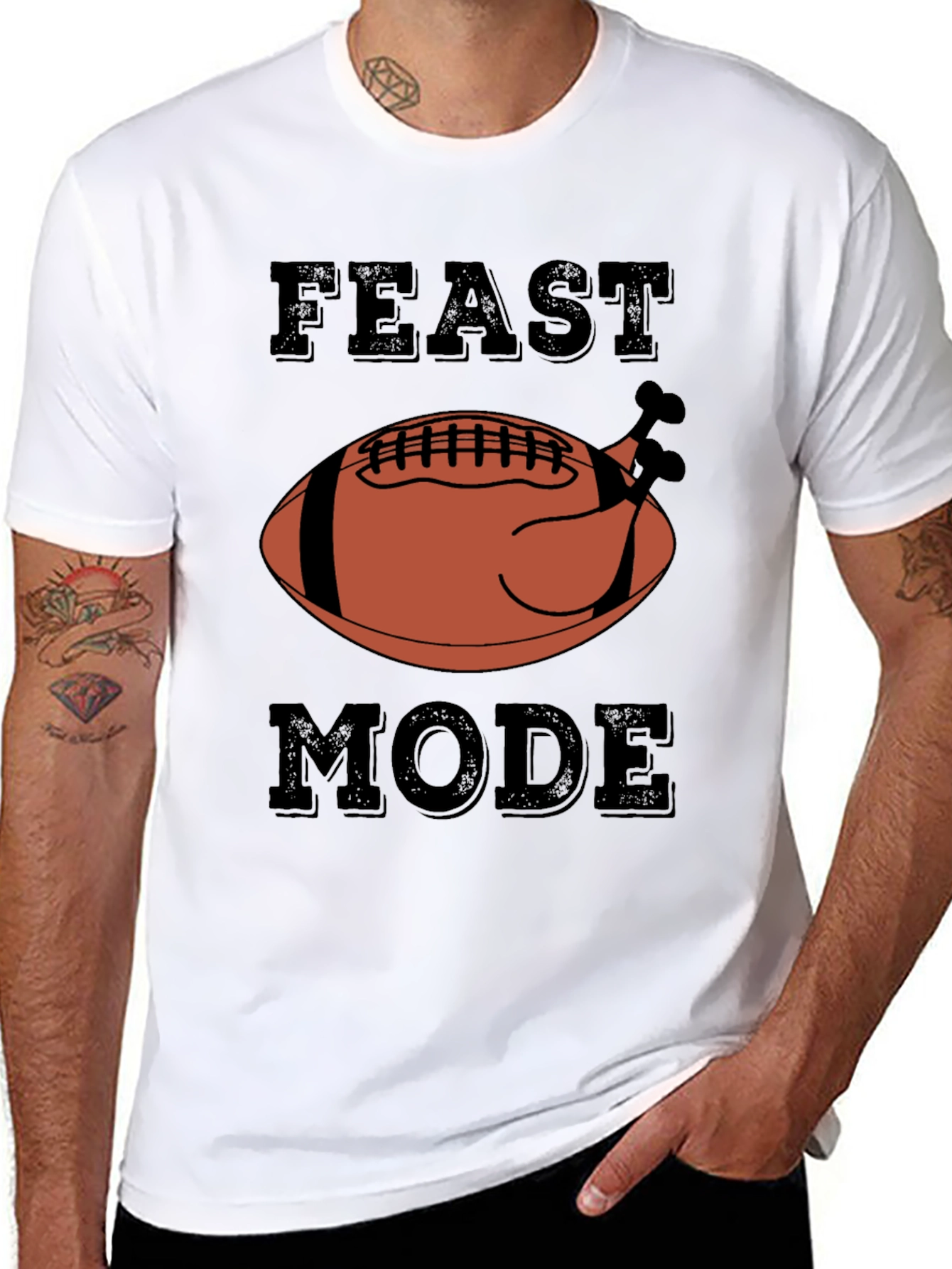 Feast Mode Football Turkey Graphic Tee