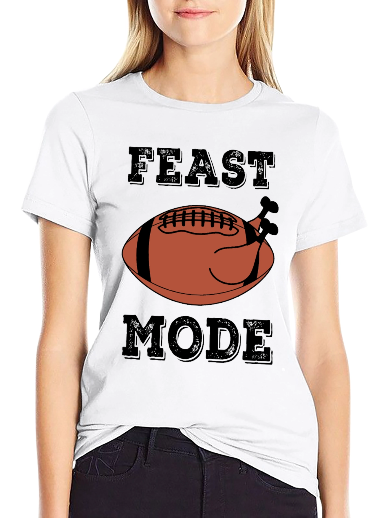 Feast Mode Football Turkey Graphic Tee