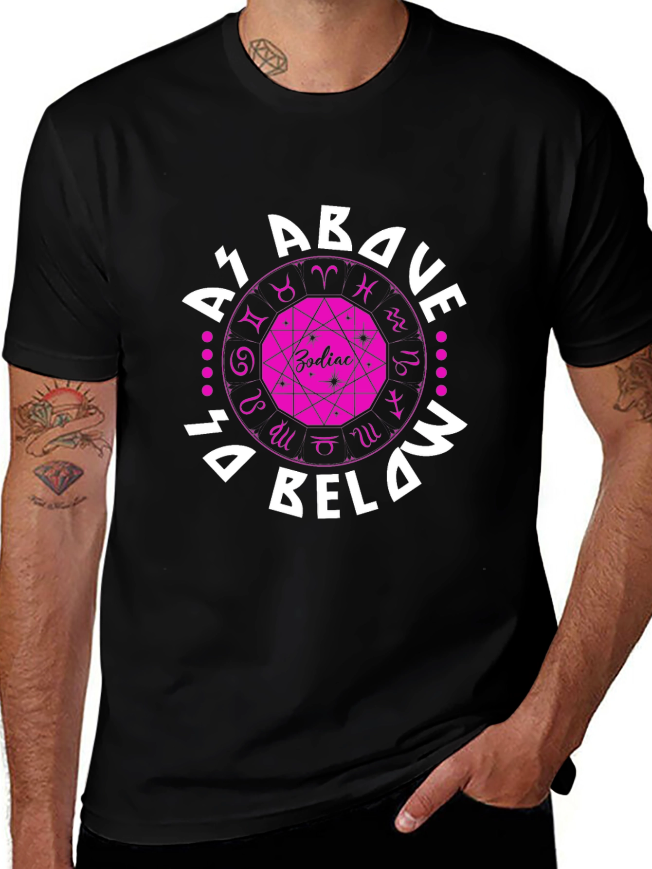 Zodiac As Above So Below Graphic T-Shirt