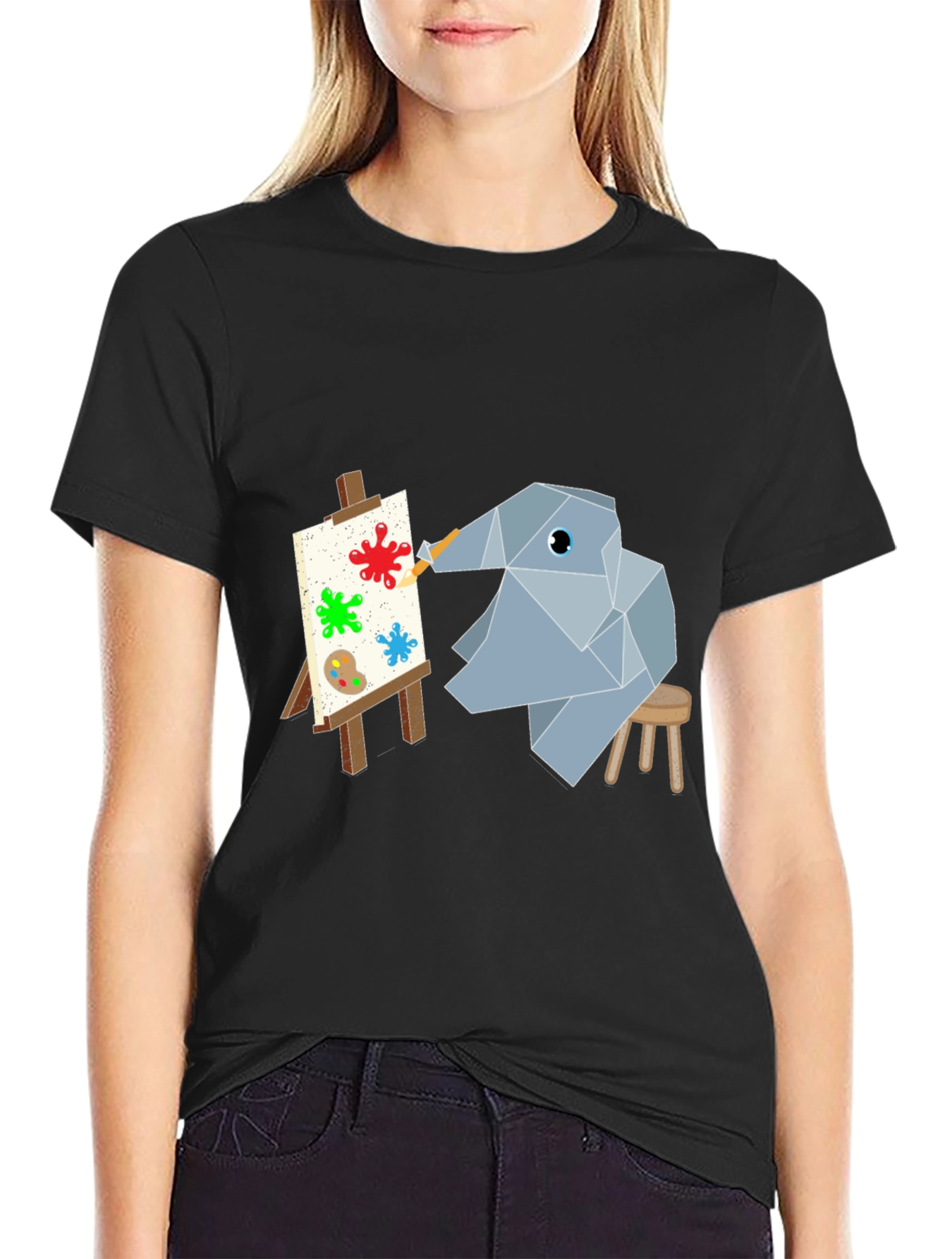 Abstract Elephant Artist Graphic Tee